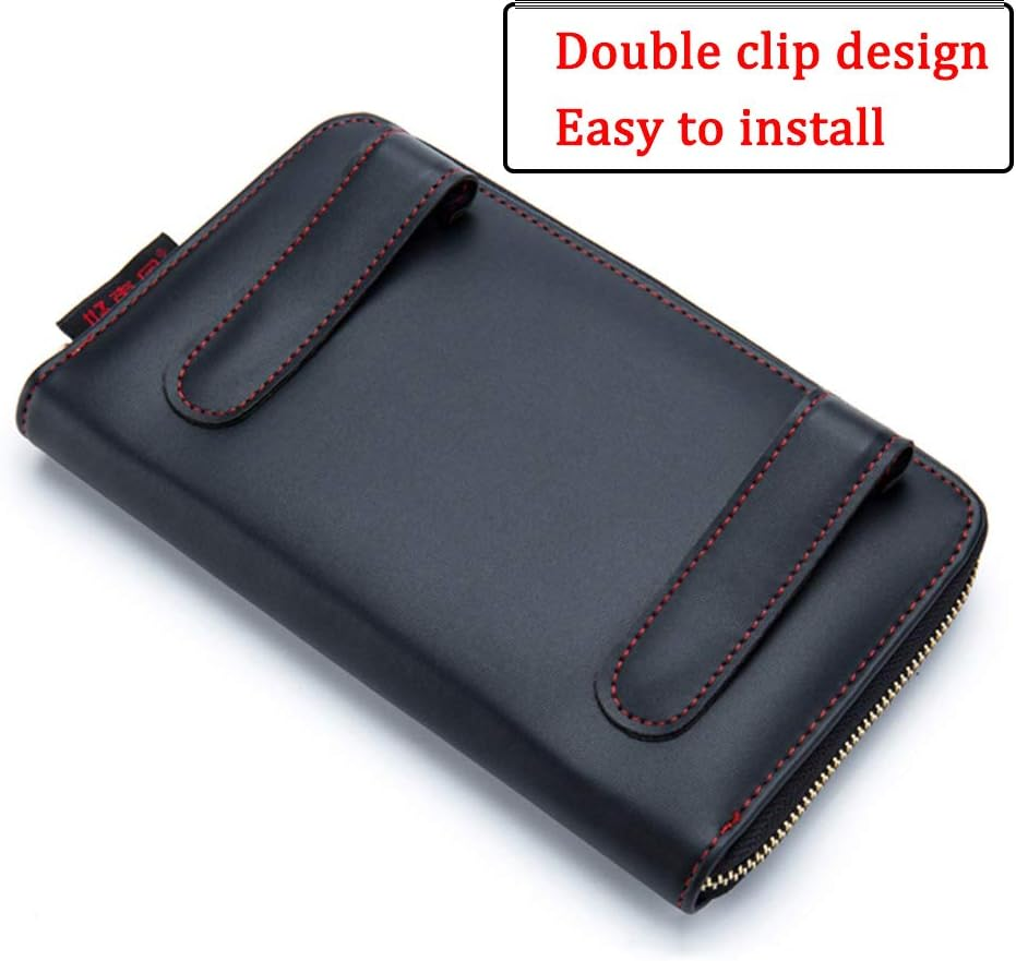 Fredyusu Car Tissue Holder, Car Visor Tissue Holder, Perfect Solid Color Auto Tissue Box, Tissue Case Holder for Car (Black) - Black image number 2