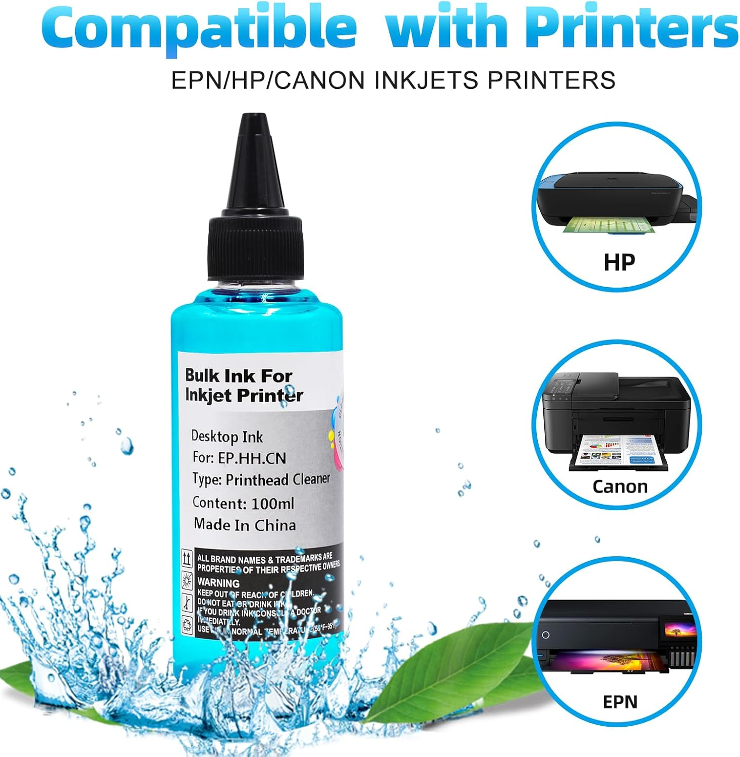 Greenark Printhead Cleaning Kit Nozzle Cleaner 100Ml*1 Printhead Cleaner Use for Epson Printer Cleaning Kit All Inkjet Printer of Hp/Brother/Epson/Canon (1 Pack) image number 3