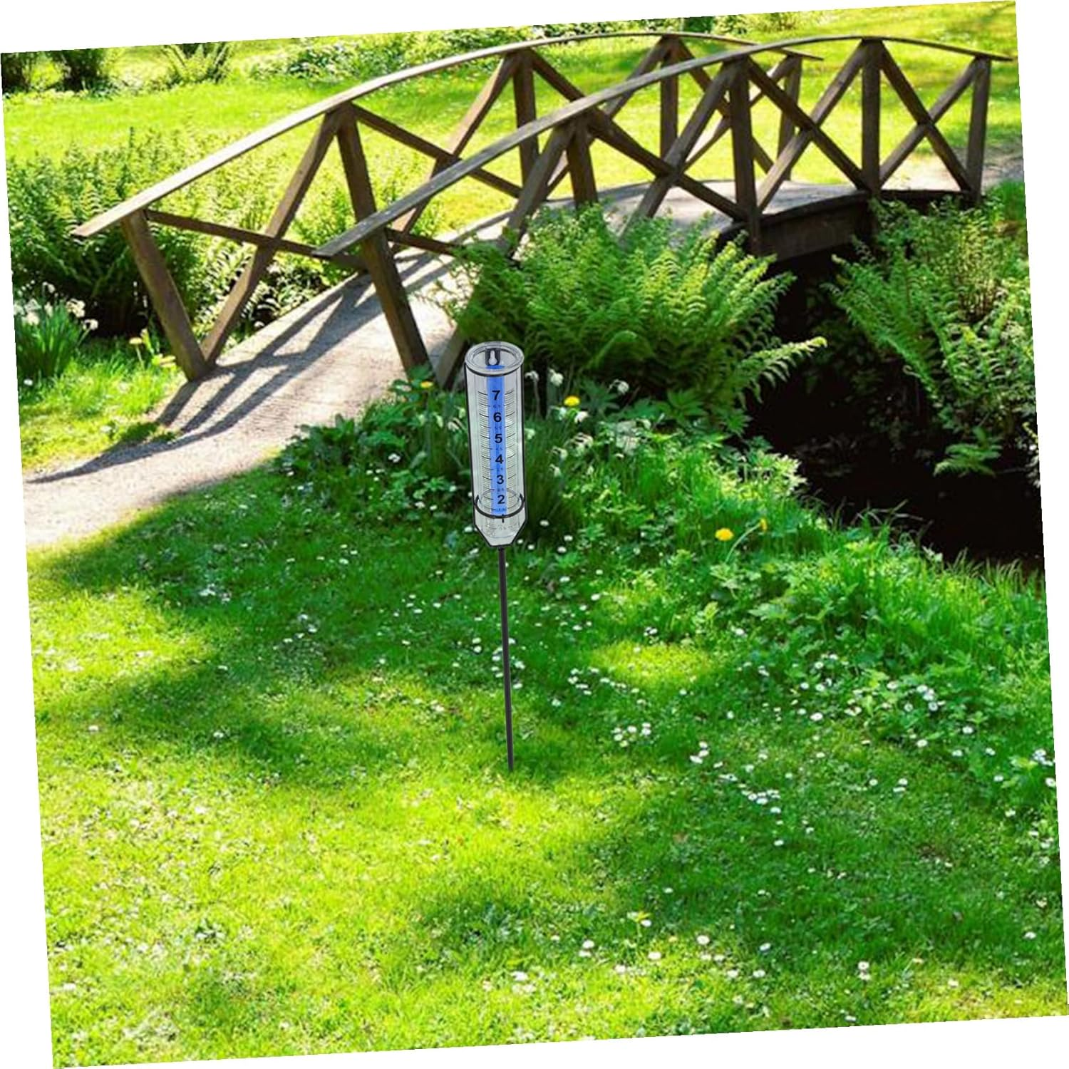 TEHAUX Large Outdoor Rain Gauge Freeze Protection Stake Mount for Accurate Water for Rain Measurement image number 1