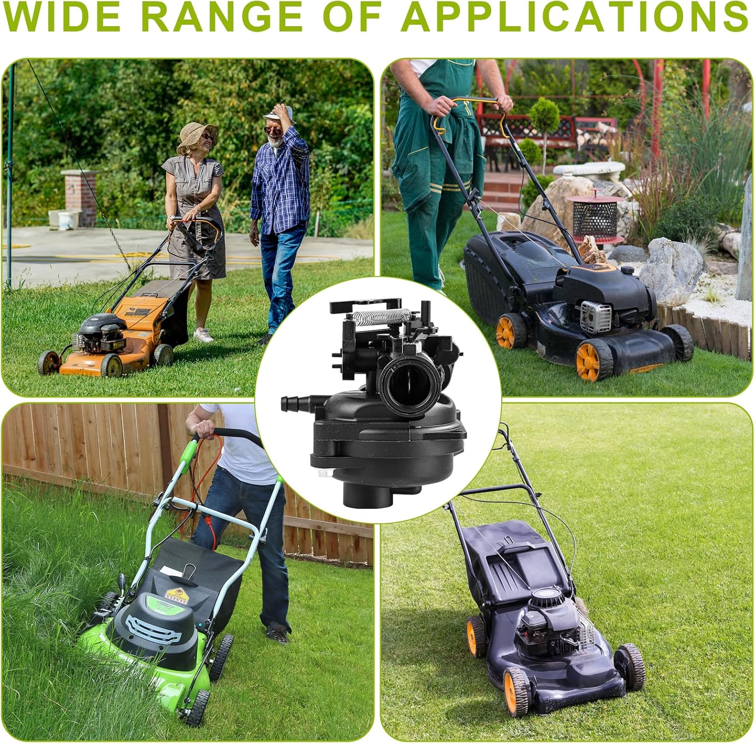 2Pcs Carburetor Replacement, 3.85X3.46X2.75 Inch Lawnmower Carburetor Carburetor Carb Kit Lawn Mower Engine Replacement Compatible with Briggs & Stratton 799584 798675 59236 593260 image number 6