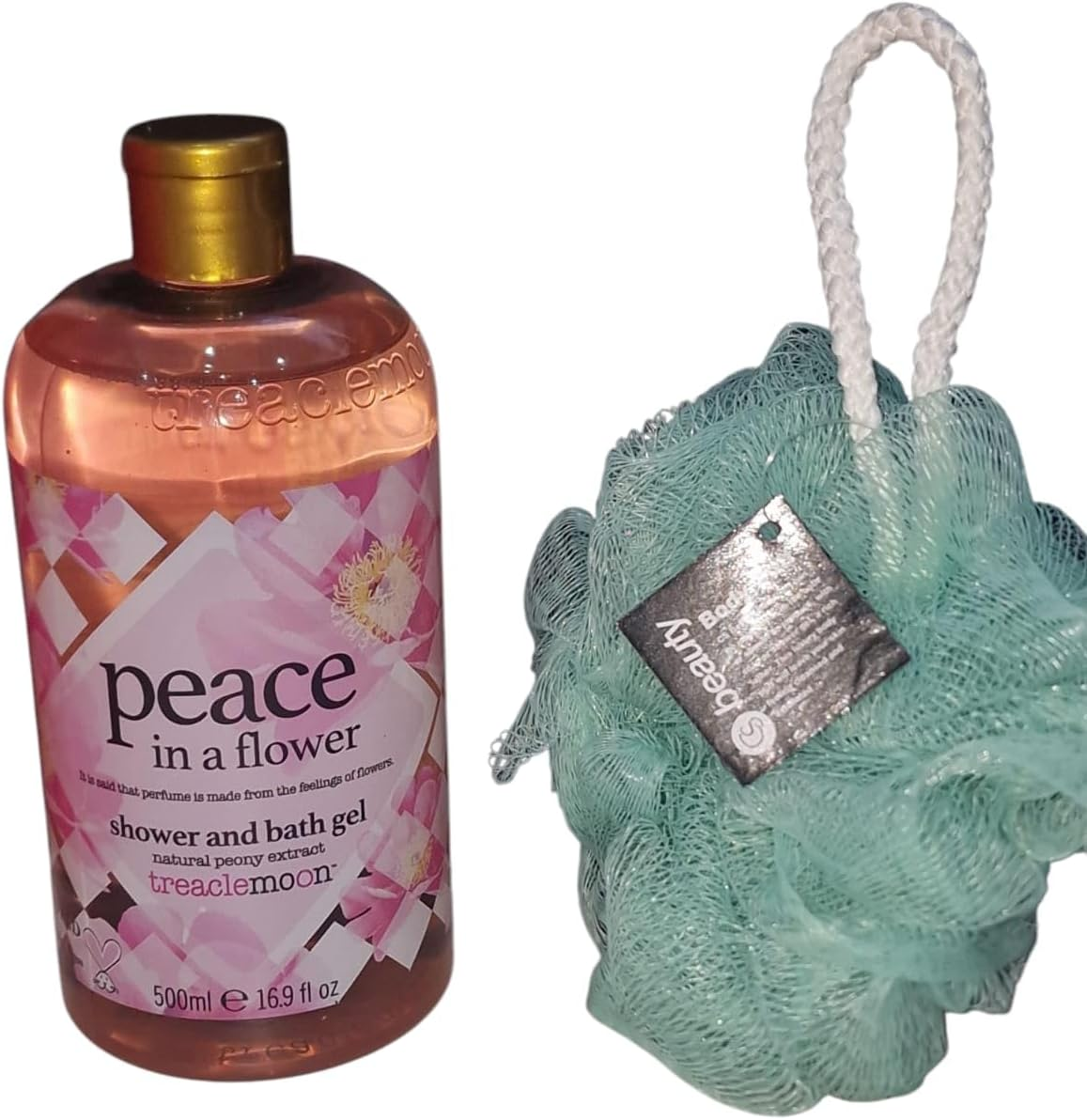Peace in a Flower Shower and Bath Gel 500ML with Free Beauty Body Puff(Any Colour) image number 3
