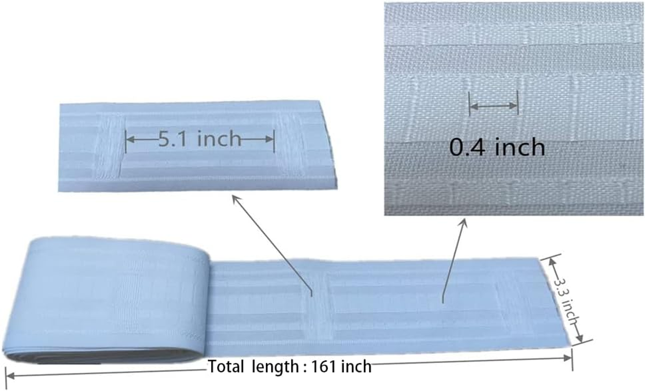 Curtain Accessory Kronill Gathering Heading Tape for Making Pleated Curtains,Width 3.3", Length 161", Curtain Pinch Tape Pull Pleat Tapewhite Polyester100% image number 4