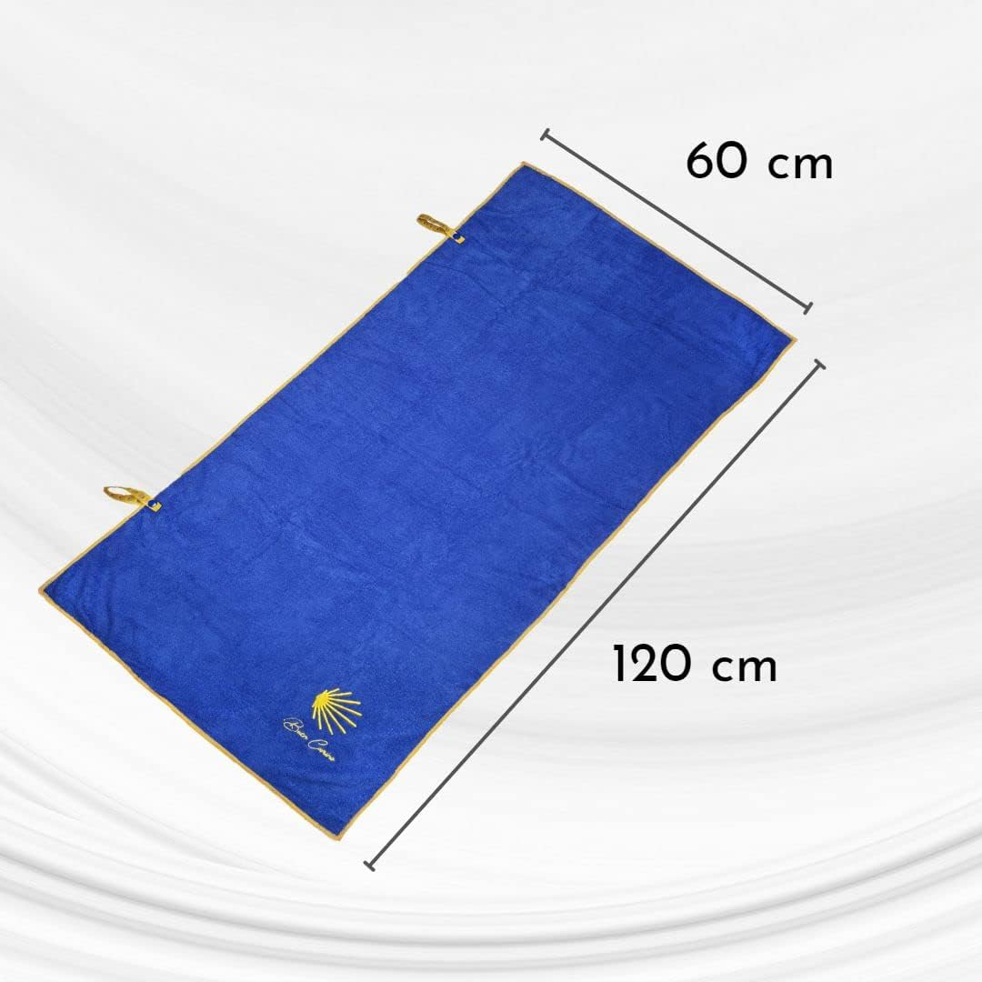 Buen Camino Microfibre Hand Towel 120 X 60 Cm | Travel Towel for the Jakobs Way | Very Absorbent, Ultralight, Quick-Drying, Small Pack Size, Cuddly Soft, Terry Towel, image number 4