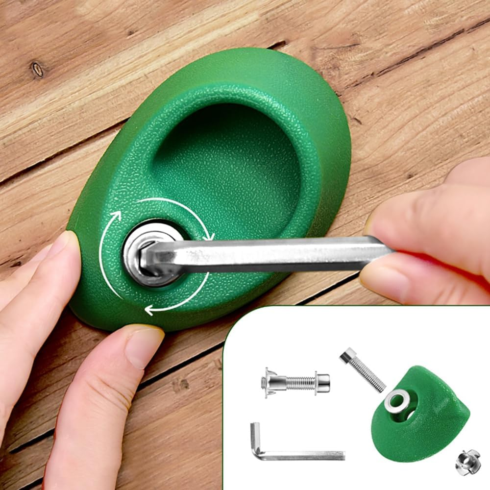 Timevrinql 20PCS Rock Climbing Holds Multi Size for Kids,Colorful Irregular Shape Climbing Wall Indoor Outdoor Playground Rides and Hardware Kit image number 3