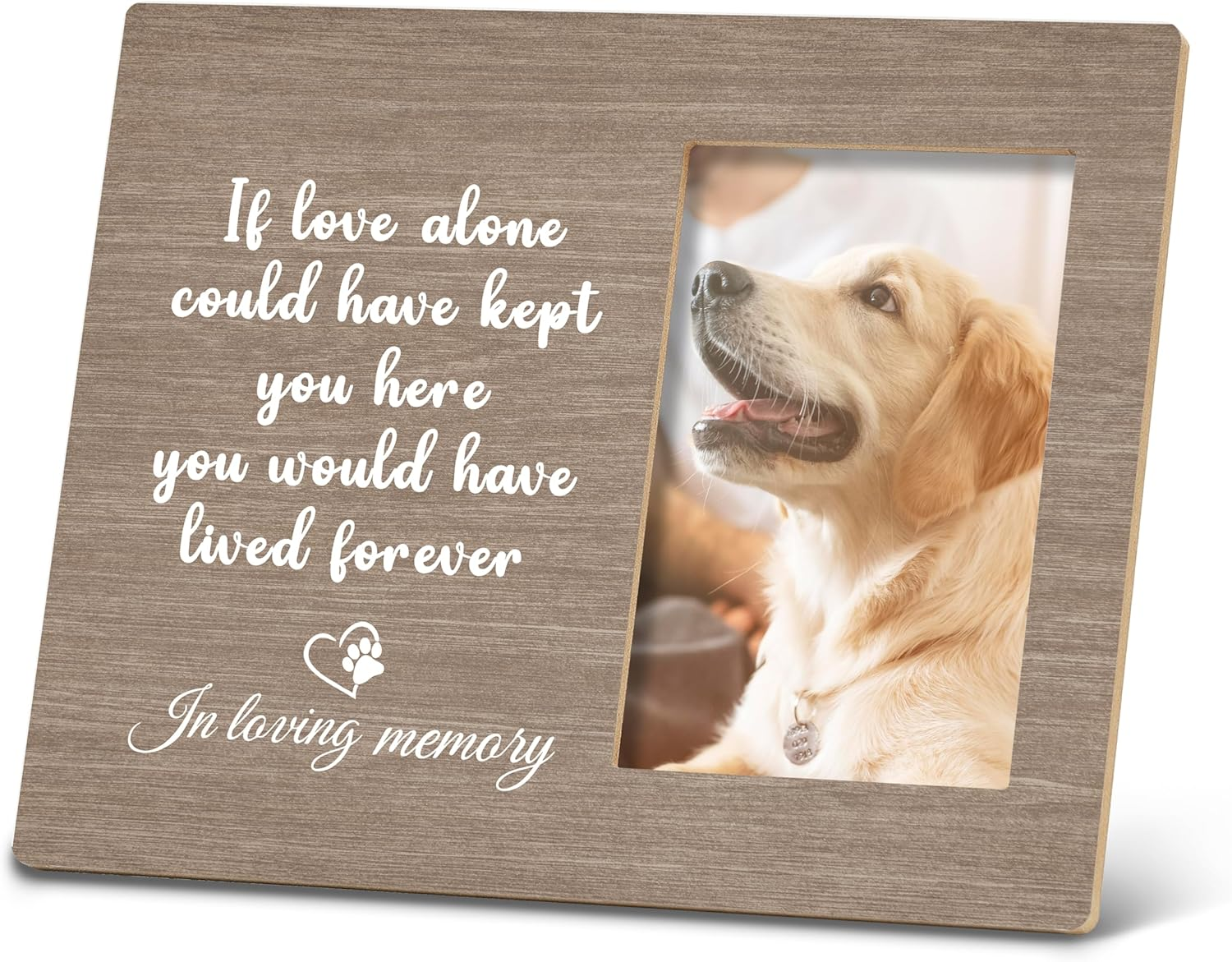 SRADMO Dog Memorial Picture Frame for Pets - 4X6 Photo Frame for Dogs and Cats That Passed Away - Pet Memory Gifts