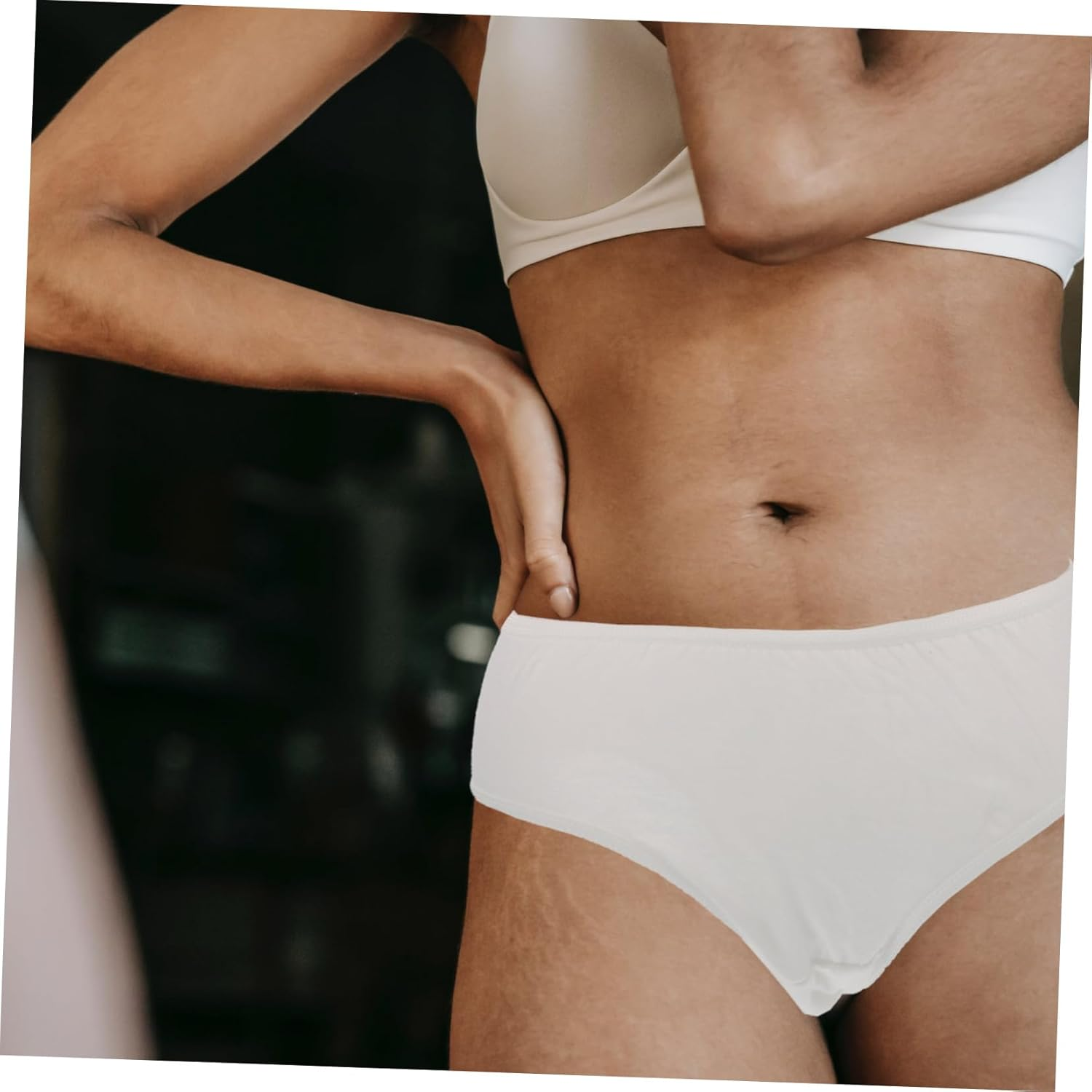 PACKOVE 4Pcs Disposable Cotton Underwear for Women Breathable Maternity Panties XXL Size Moisture-Absorbing Period Briefs for Postpartum Use White