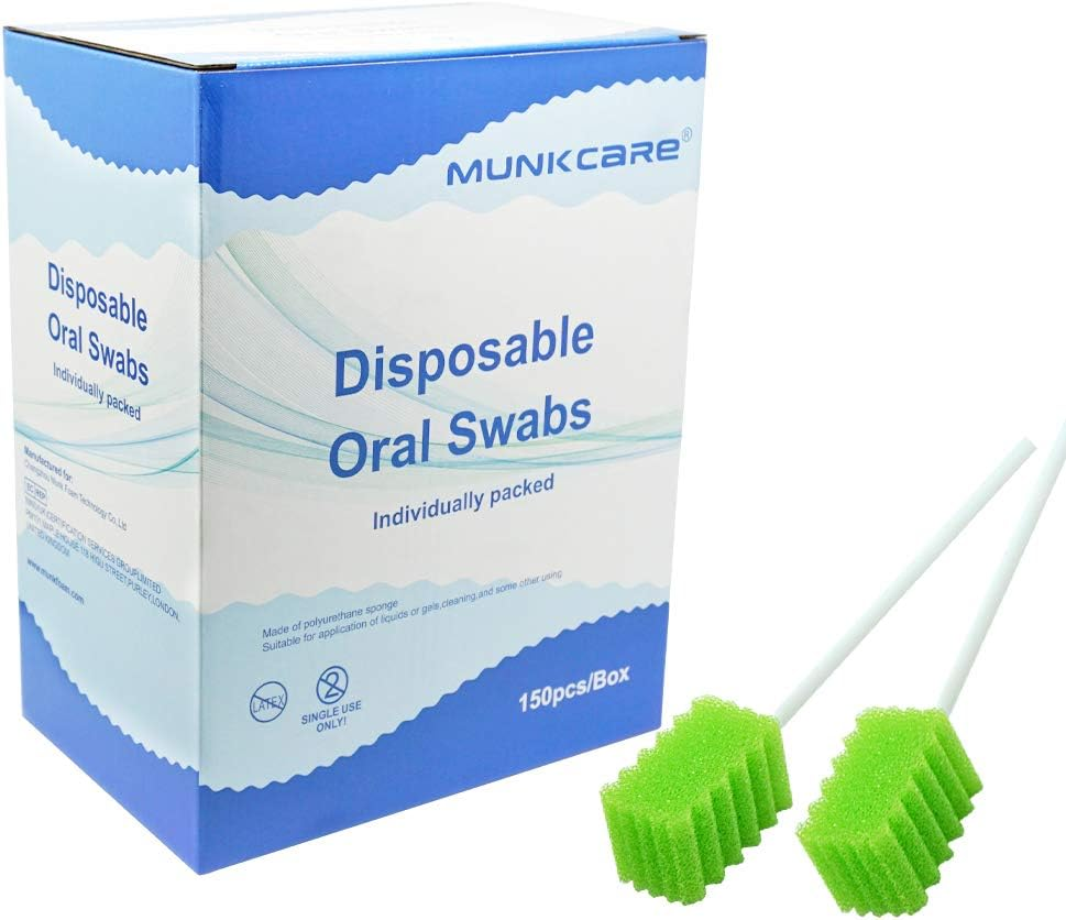 Dental Swabs Unflavored Swabsticks-Oral Cavity Cleaning Mouth Swab, Tooth Shaped, Untreated Unflavored, Box of 150 Counts (Fruit Green) image number 2