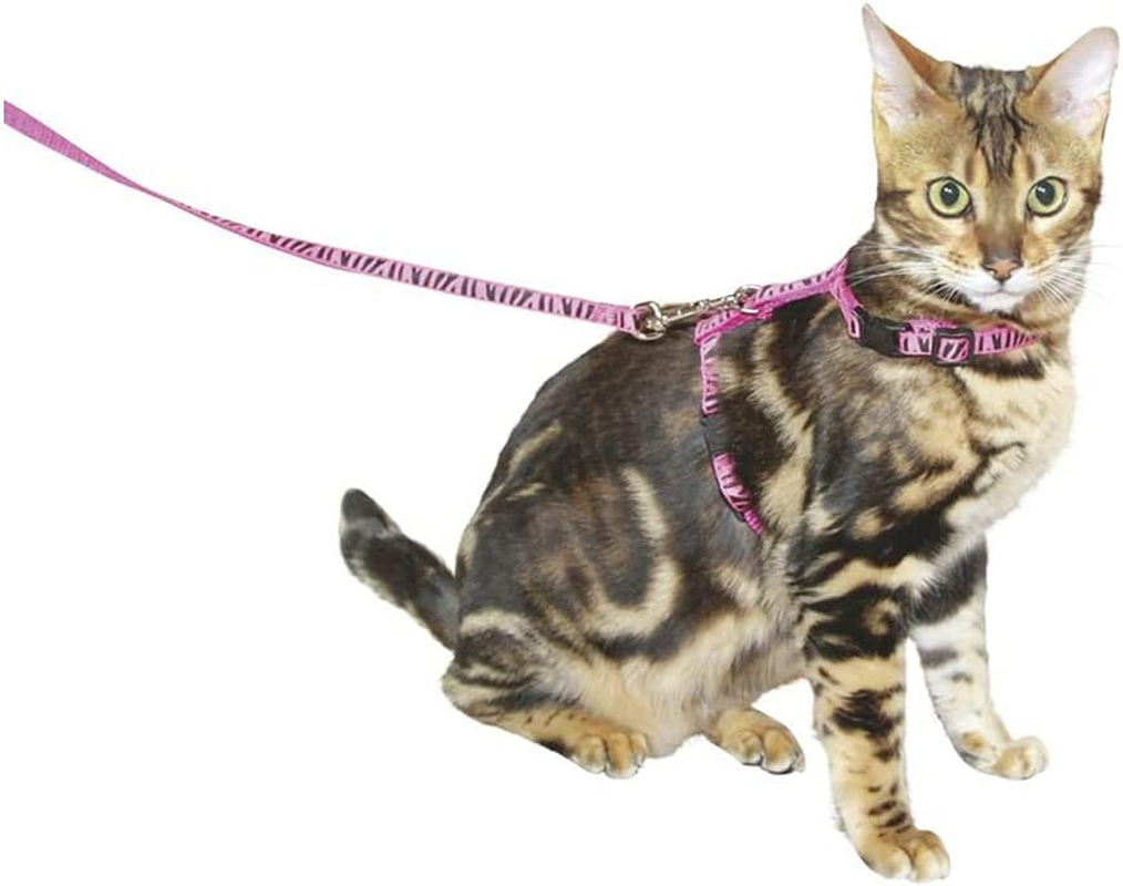 Kerbl Cat Harness with Leash, 120 Cm X 10 Mm, Pink image number 1