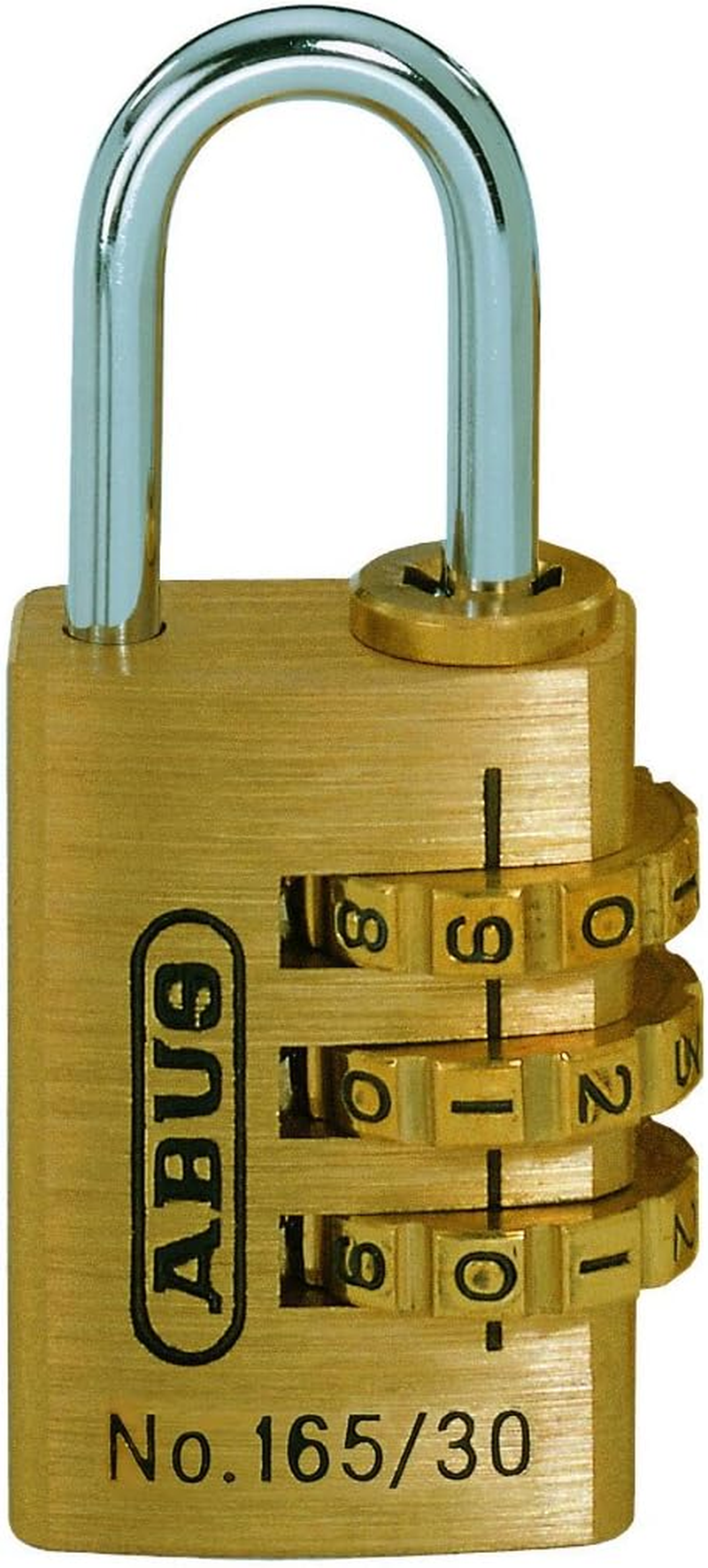ABUS Combination Lock 165/40 - Brass Padlock - with Individually Adjustable Number Code - Suitcase Lock/Locker Lock - ABUS Security Level 4 image number 4