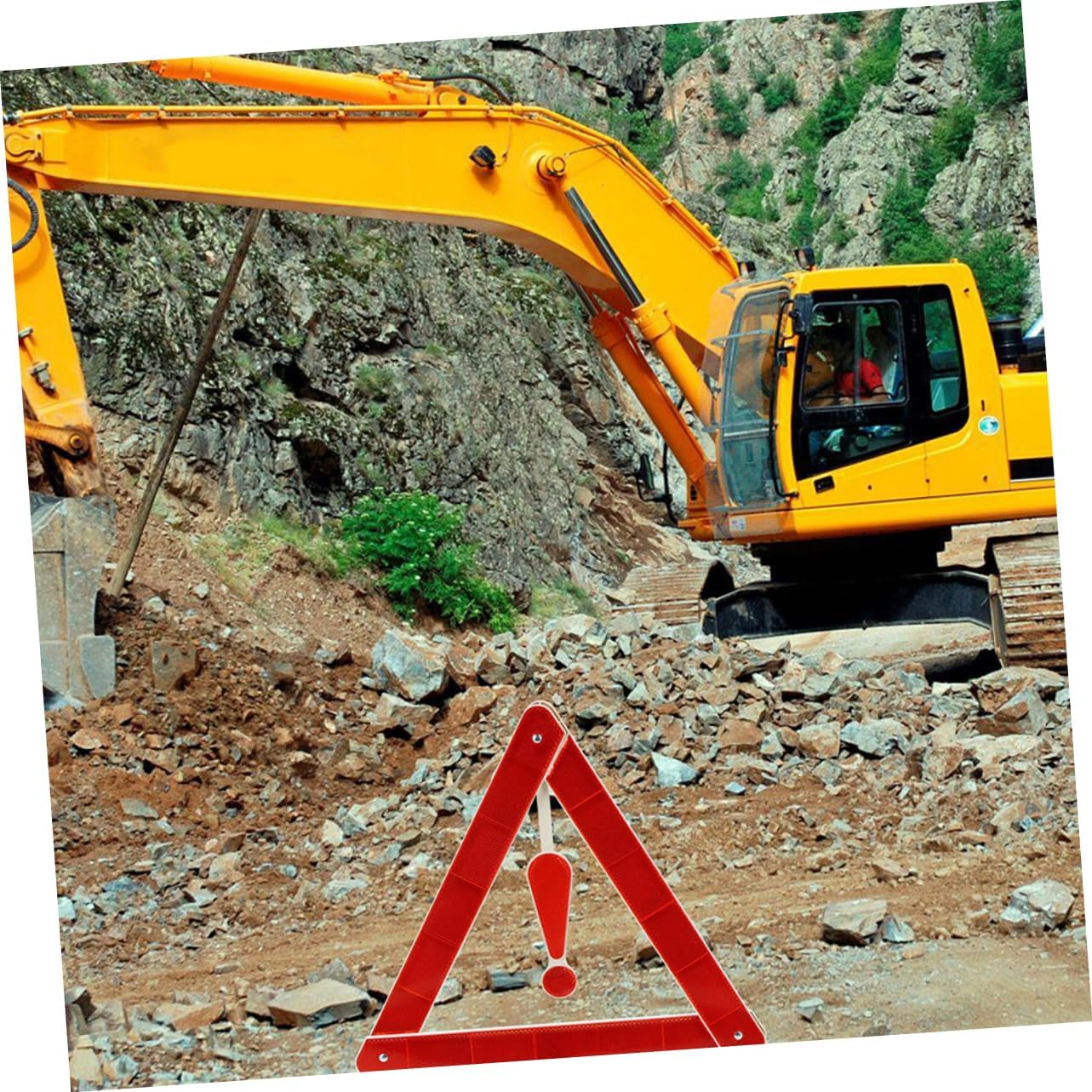 GARVALON 4Pcs Auto Warning Triangles 39X39Cm Car Safety Triangles Reflective Roadside Emergency Warning Kit for Vehicle Breakdown image number 3