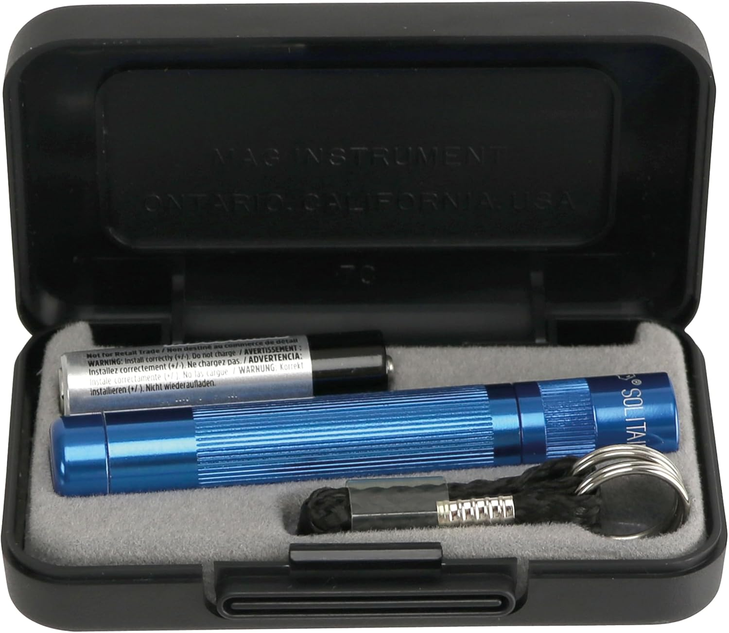 Maglite J3A112 Solitaire LED 1-Cell AAA Flashlight, Blue - Grey image number 1