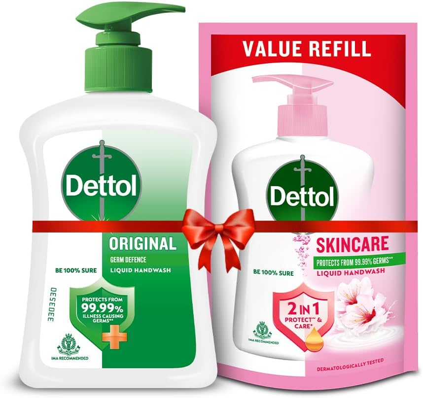 Dettol Liquid Handwash (Original) - 200 Ml with Free Dettol Liquid Handwash Refill- 175 Ml image number 1