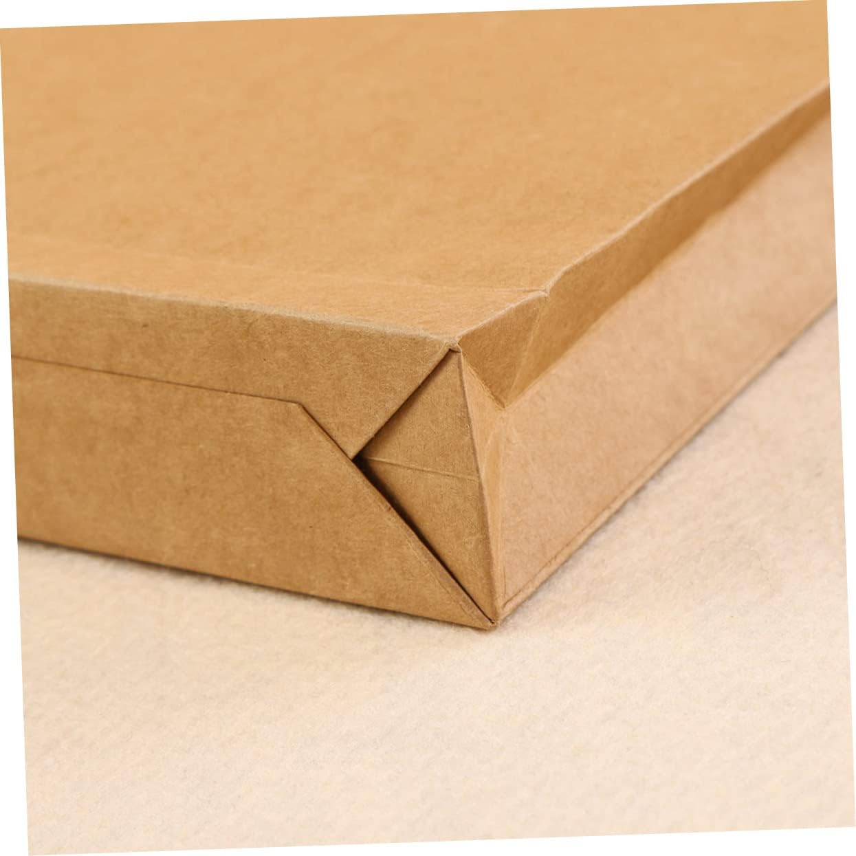 ARTIBETTER 6Pcs A4 Kraft Paper File Bag Document Carrier with Square Bottom 24X34X4Cm Vertical Paper Organizer Suitable for Office Business Storage image number 3