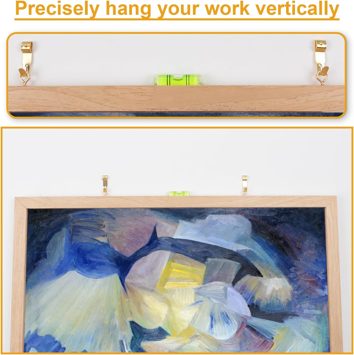 KURUI 303Pcs Picture Hanging Kit, Picture Hangers Assorted Kit with Heavy Duty Wall Hooks, Sawtooth, Picture Wire, D Rings, Hardware Nails, Eye Hooks and Picture Hanging Tool for Frame Canvas Mounting image number 3