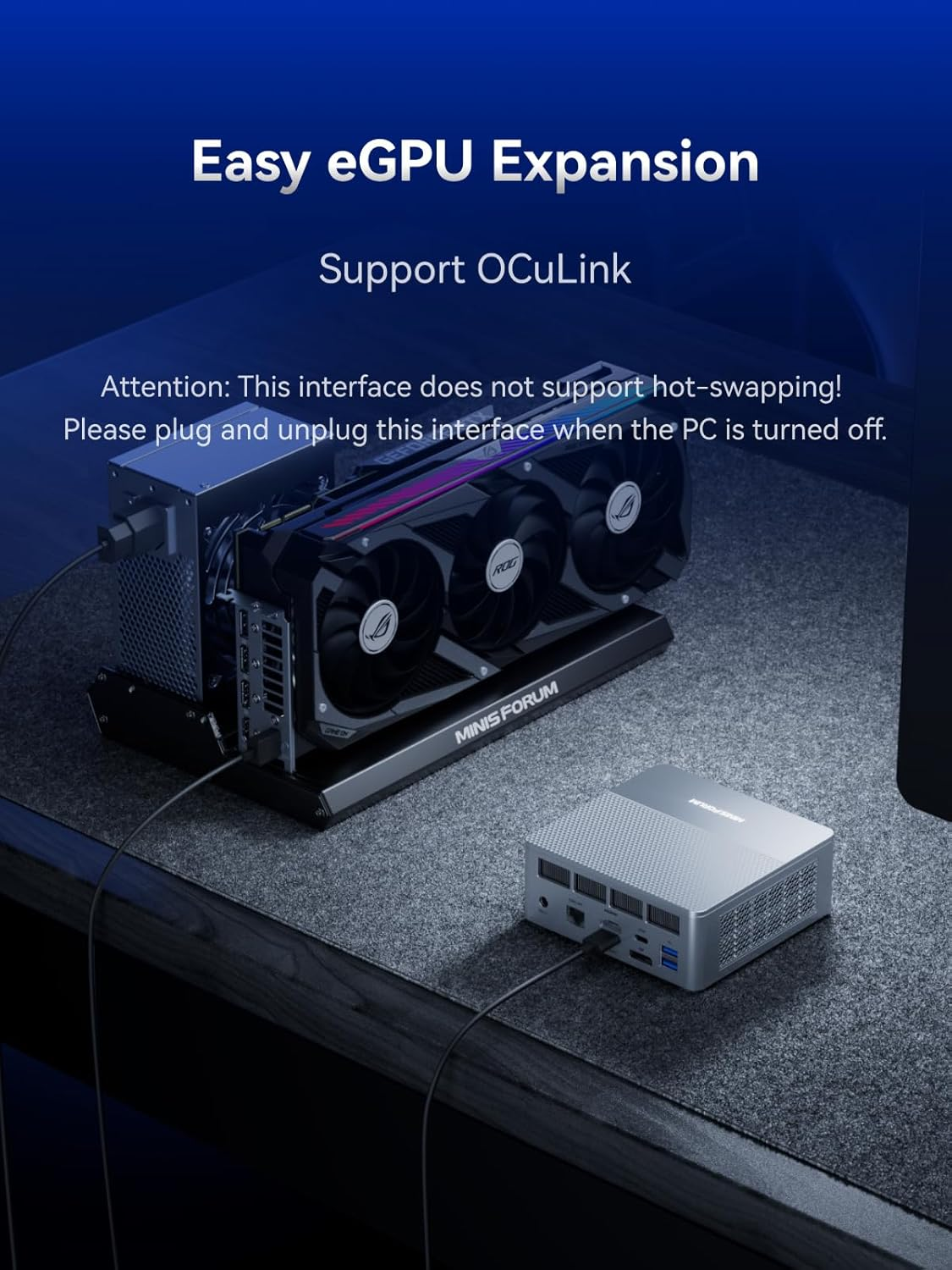 MINISFORUM X1 Lite-255 Mini PC with AMD Ryzen 7 255 (8C/16T), AMD Radeon 780M, 32GB DDR5 1TB SSD, Wifi 6E+2.5Gbe LAN, Oculink Egpu Mini Computer, HDMI+DP+USB4 Triple Displays Output,4Xusb Type-A image number 2