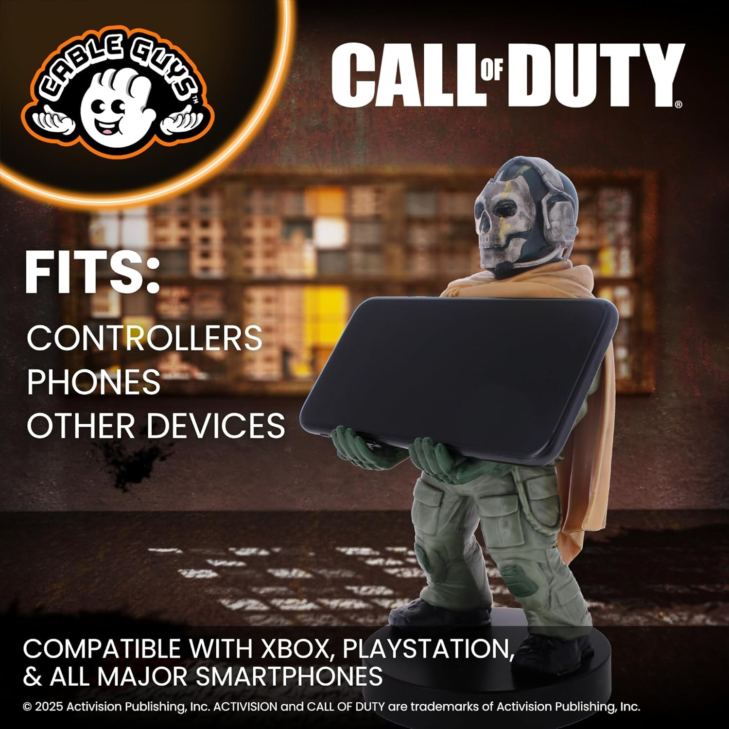 Cable Guys - Call of Duty Warzone Ghost Gaming Accessories Holder & Phone Holder for Most Controller (Xbox, Play Station, Nintendo Switch) & Phone image number 3