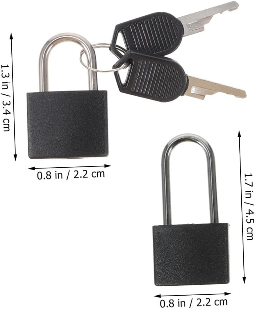 Homoyoyo 2Sets Locker Padlock Small Padlock for Luggage Handbag Lock Treasure Chest Lock Safety Security image number 1