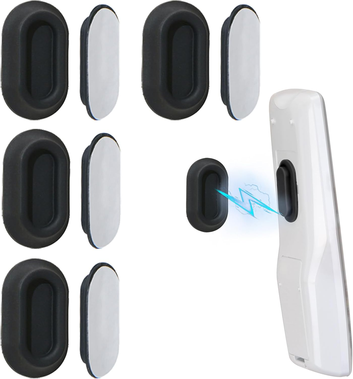 Magnetic Remote Control Holder Wall Mount 4 Pack Soft Silicone Remote Control Caddy with Strong Adhesive Remote Holder for TV, AC, Fan