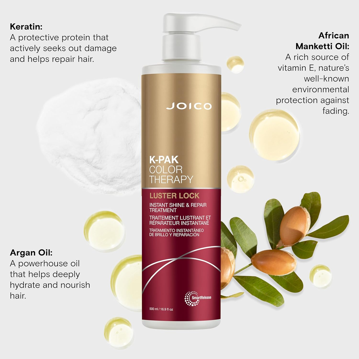 Joico K-Pak Color Therapy Luster Lock Instant Shine and Repair Treatment 500 Ml image number 1