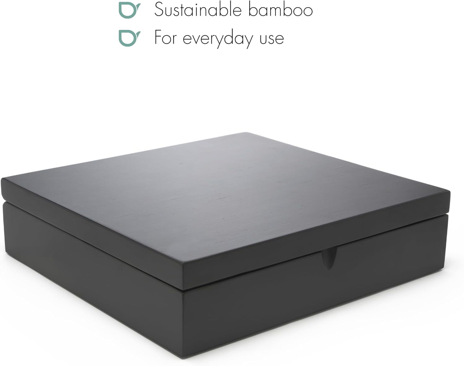 Bredemeijer Tea Box 12 Compartments Bamboo without Window, Black image number 1