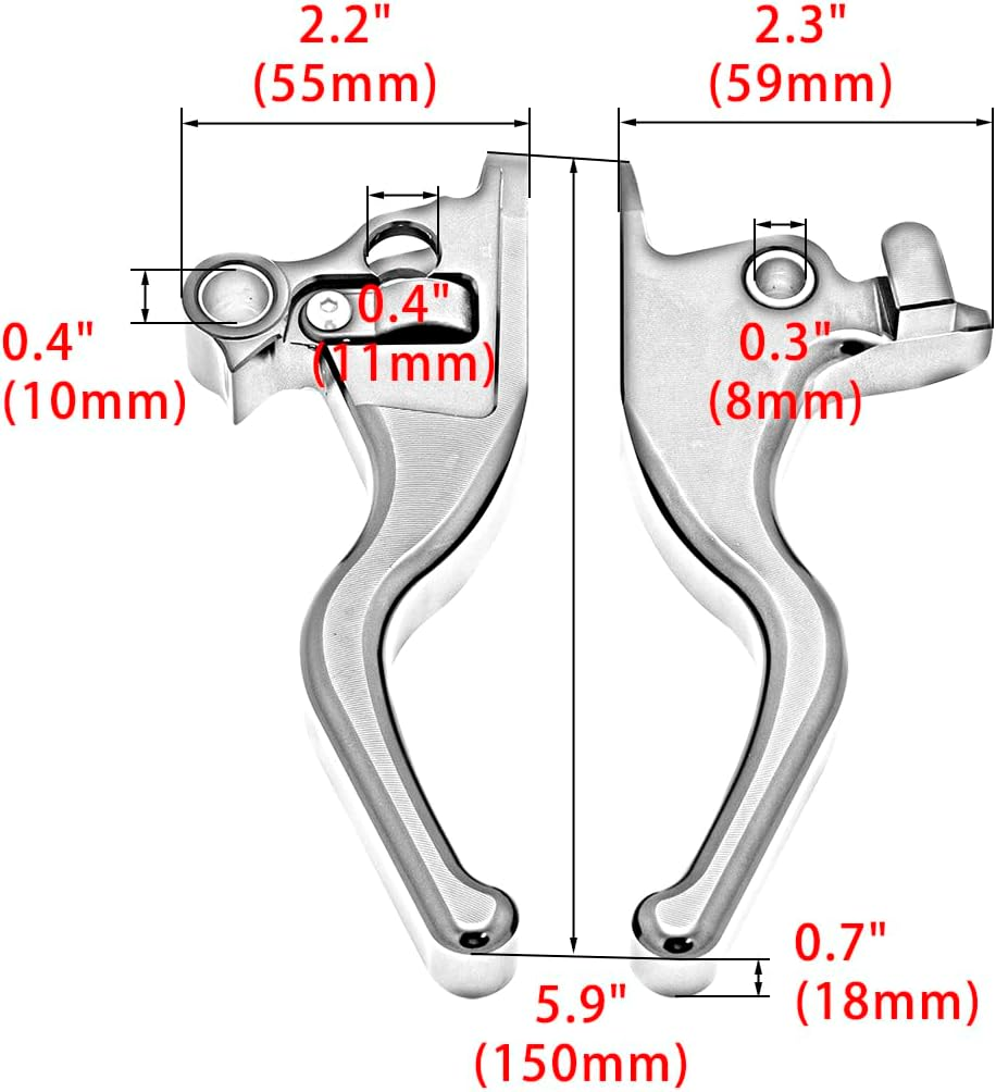 Motorcycle Brake Clutch Lever Hand Levers for Harley Softail Breakout Deluxe Heritage Low Rider/S Slim Sport Glide Street Bob 114 2015-2023 2024 - Chrome image number 3