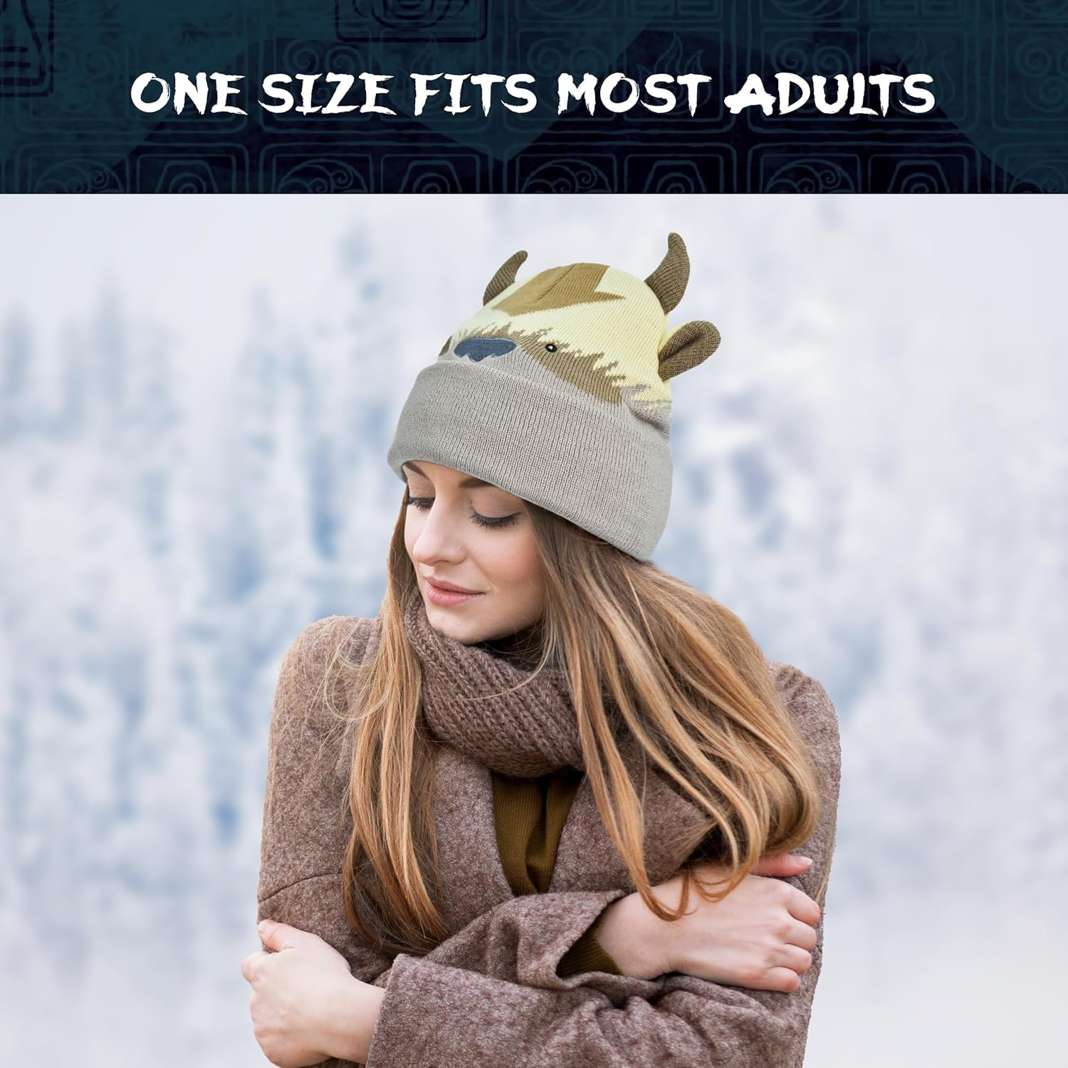 Avatar the Last Airbender Knitted Winter with Cuff Beanie Hat, Multi, One Size image number 6