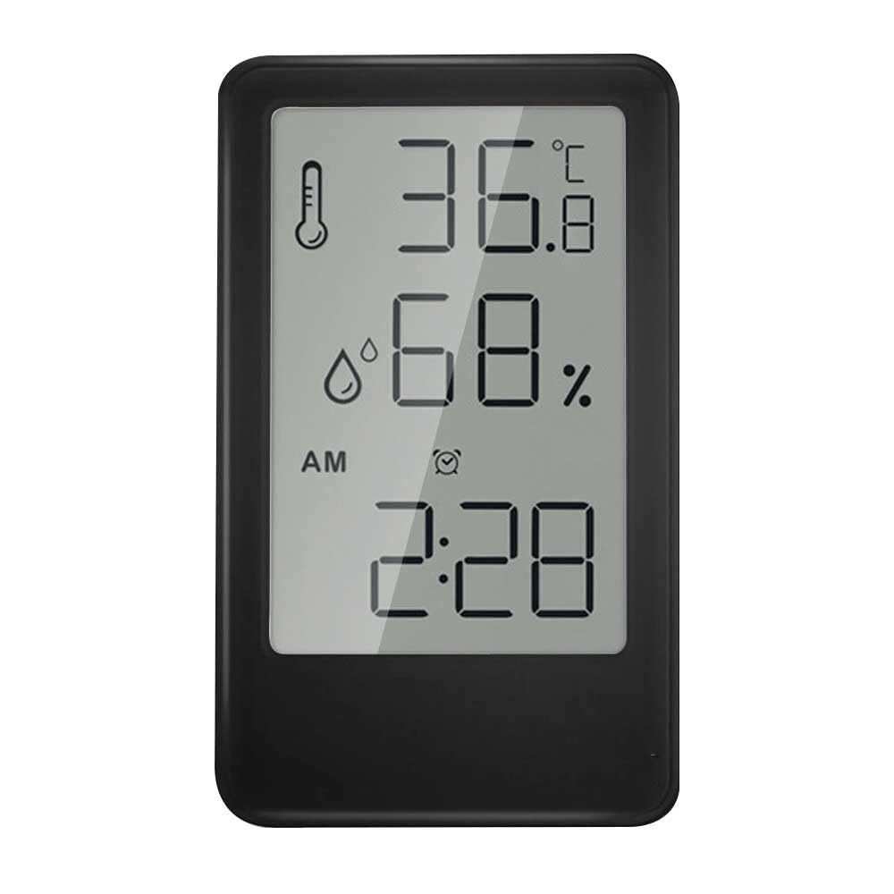 Digital Hygrometer Thermometer, Room Humidity Meter, Temperature Meter Maximum Minimum Recording Temperature Digital Display (Black)