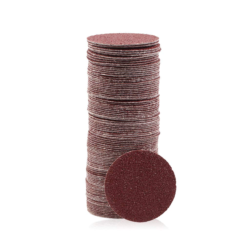 SPEEDWOX 100Pcs Sanding Discs 2 Inch Sandpaper 40 Grit Hook and Loop Sanding Discs for Drill Grinder Rotary Tools No Hole image number 1