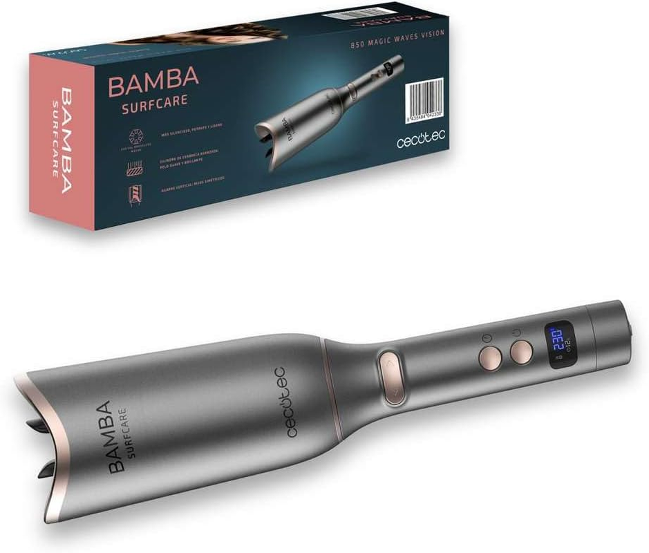 Cecotec Surfcare 3200 Twistwaves Curling Iron, 60 W, 32 Mm Head, 90&deg; Arc, Comfortable Use, Adjustable Temperature, Thermal Glove, Case and 2 Clips, Rotating Cable