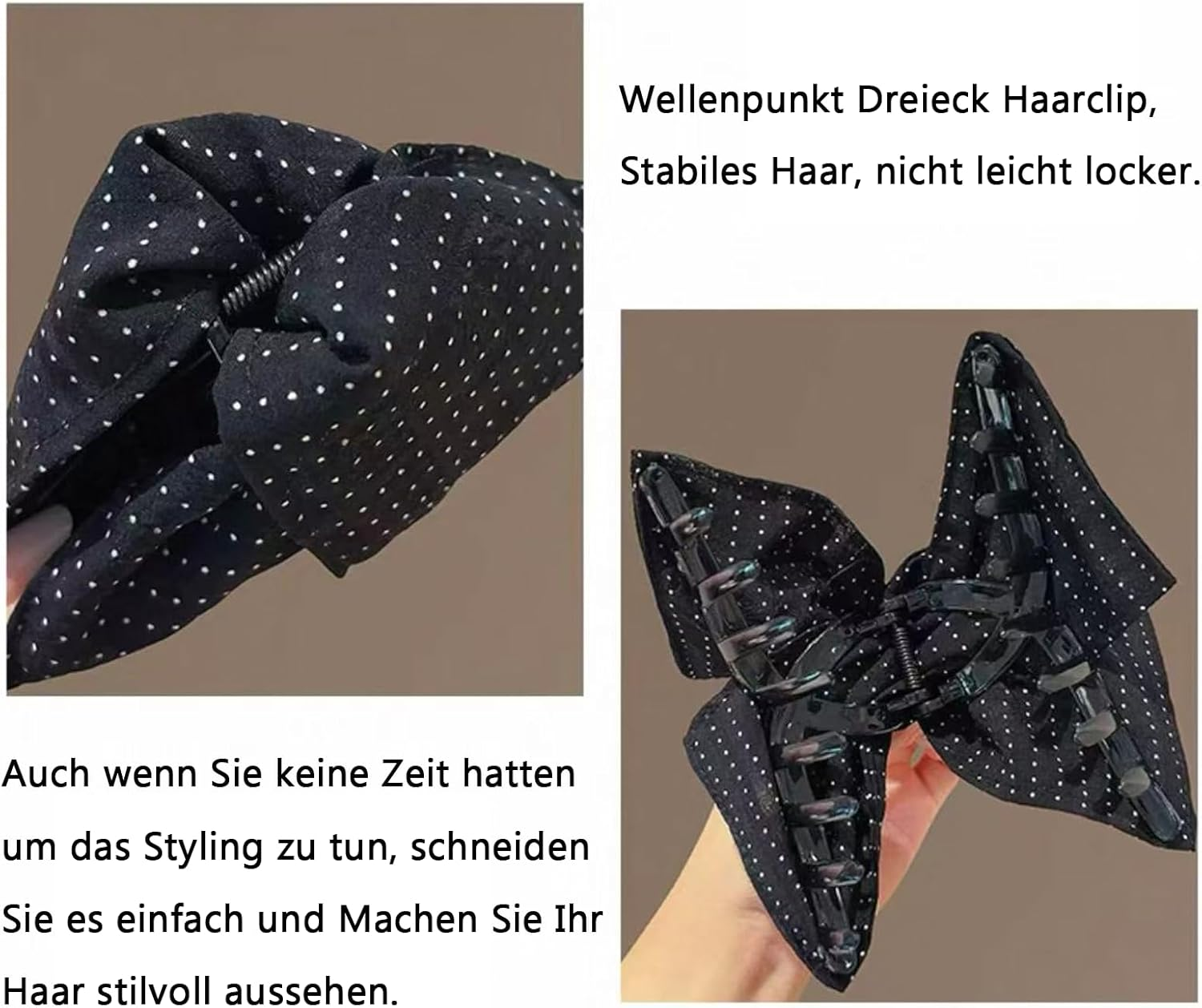 MIUPOO Large Hair Clips, Claw Clips for Long Hair, Fashionable Hair Clips, Non-Slip Hair Clip, French Hair Clips, Women'S Thick Hair, Pack of 1, Black image number 4