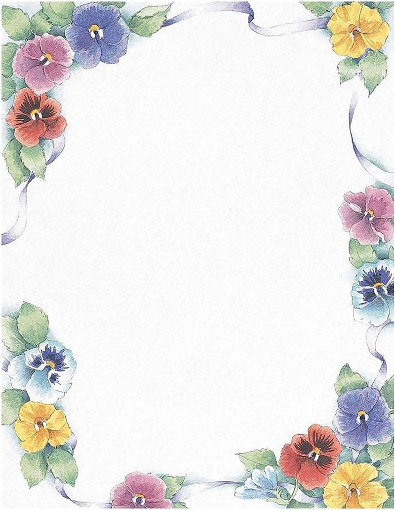 Great Papers! Pretty Pansies Letterhead, 80 Count, 8.5"X11" (2014313) image number 6