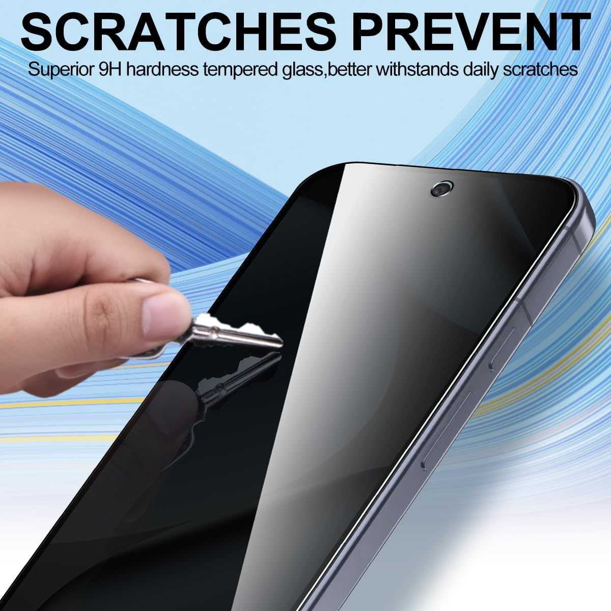 T Tersely [2-Pack] Privacy Screen Protector for Google Pixel 10 Pro XL 2025 with Easy Installation Tool, Fingerprint Compatible Tempered Glass Film Protection Private Anti-Spy Case-Friendly image number 1