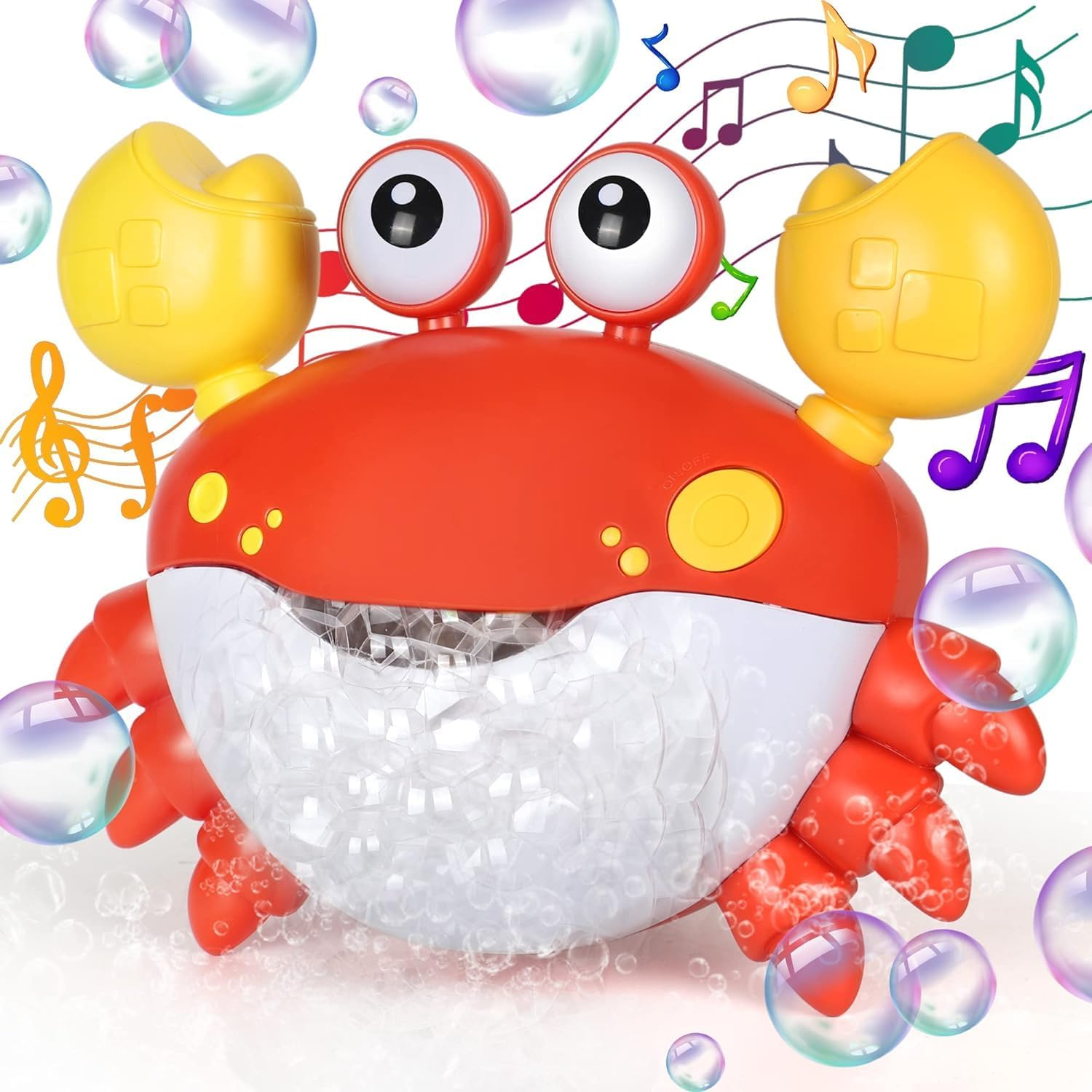 Baby Bath Toys, Crab Bathtub Bubble Machine, Blow Bubbles and Play Children'S Songs, Singing Bathtub Bubble Machine, Baby, Toddler Kids Toys, Gifts for 3 Year Old Girl and Boy image number 2