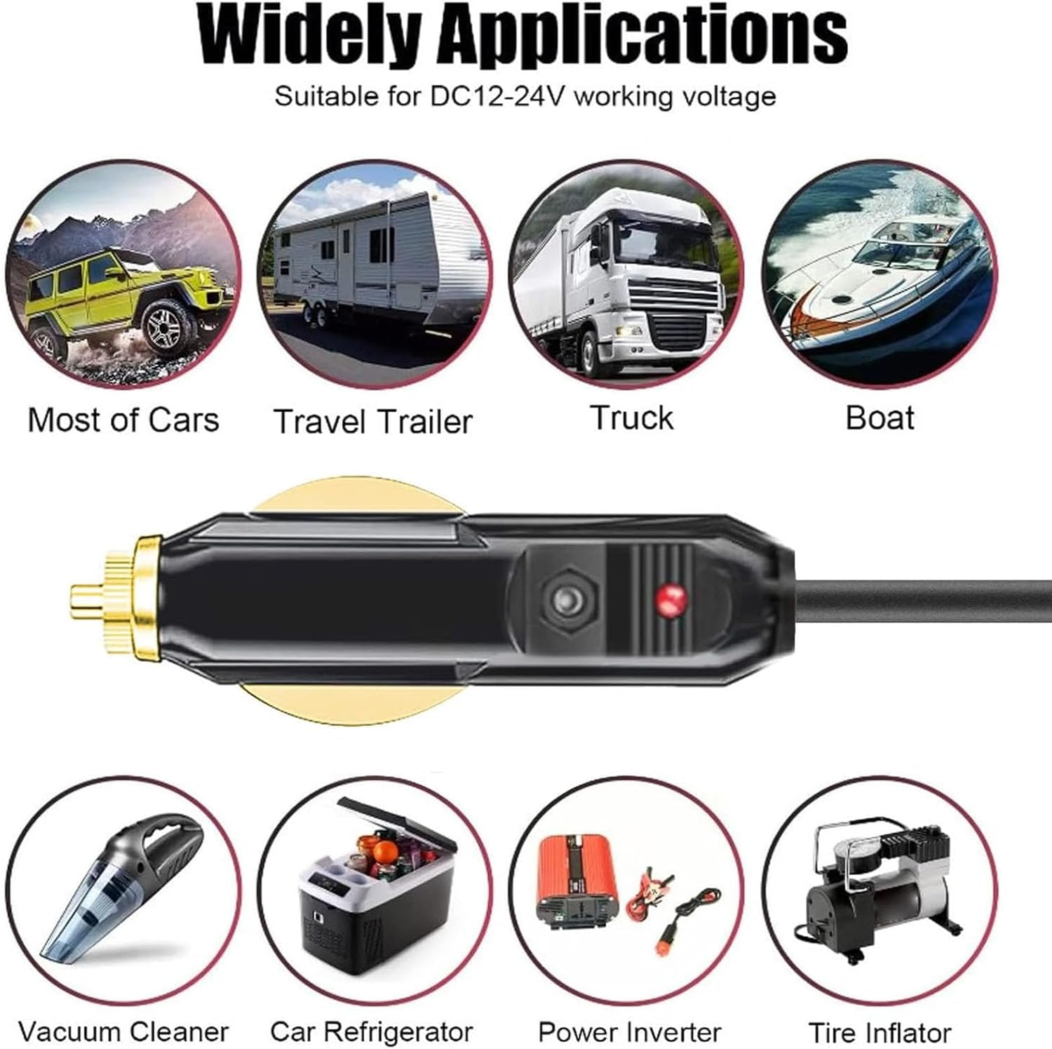 Starlink Mini Power Cable, Starlink Mini DC Power Cable for Starlink Mini Water Proof, Starlink Mini Cigarette Lighter to DC Power Cable (5.5M) image number 1