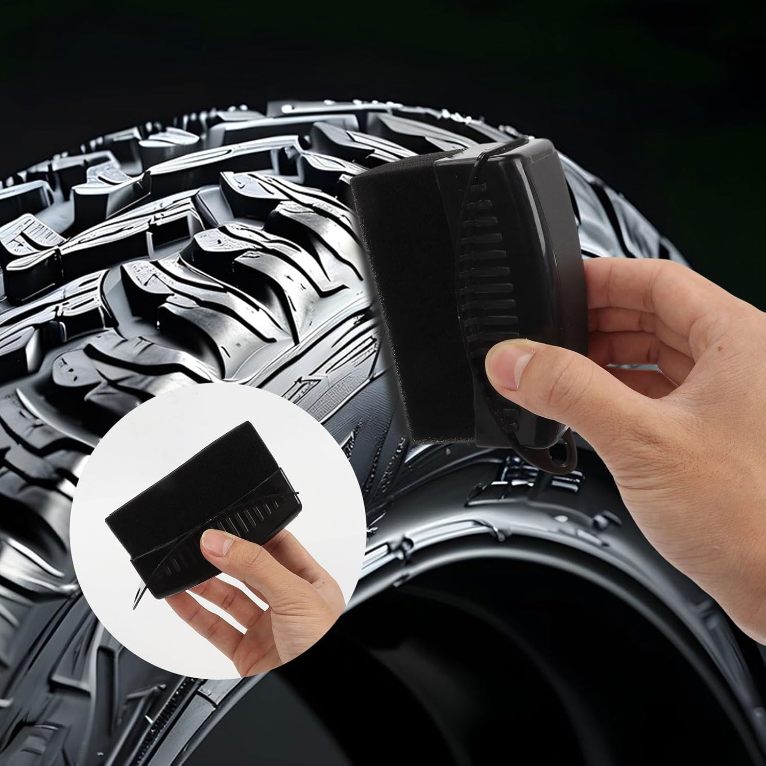 6Pcs Car Wheel Brush Kit, Bendable & Durable Wheel Rim Cleaner Brush Set Microfiber Rim Cleaner Brush and Car Detailing Brush for Wheel Care and Cleaning image number 3