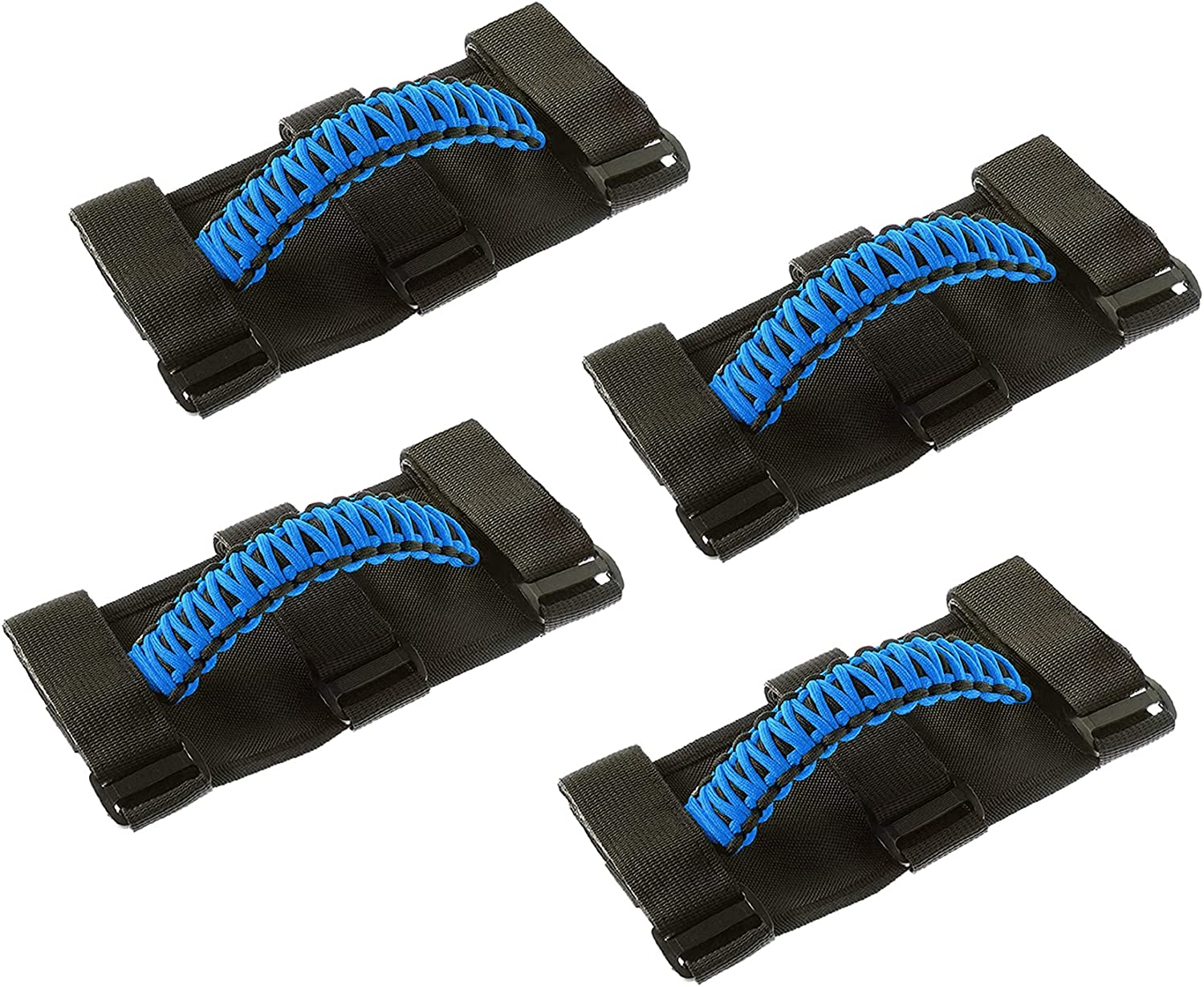 Savadicar 4 X Roll Bar Grab Handles Grip Handle for Jeep Wrangler YJ TJ JK JL & Gladiator JT 1955-2022, Interior Accessories, Black