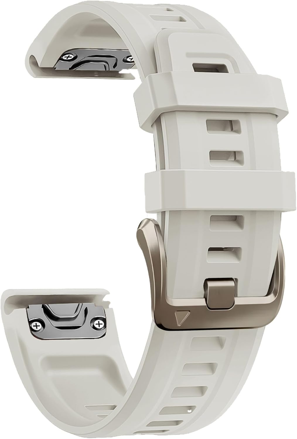 PCAVO 20MM Watch Band for Garmin Fenix 5S 6S 7S Pro Solar Quick Fit with Light Gold Buckle Soft Silicone 20 Bands Replacement for Garmin Epix Pro Gen 2 42Mm Descent Mk2S/3/3I for Women