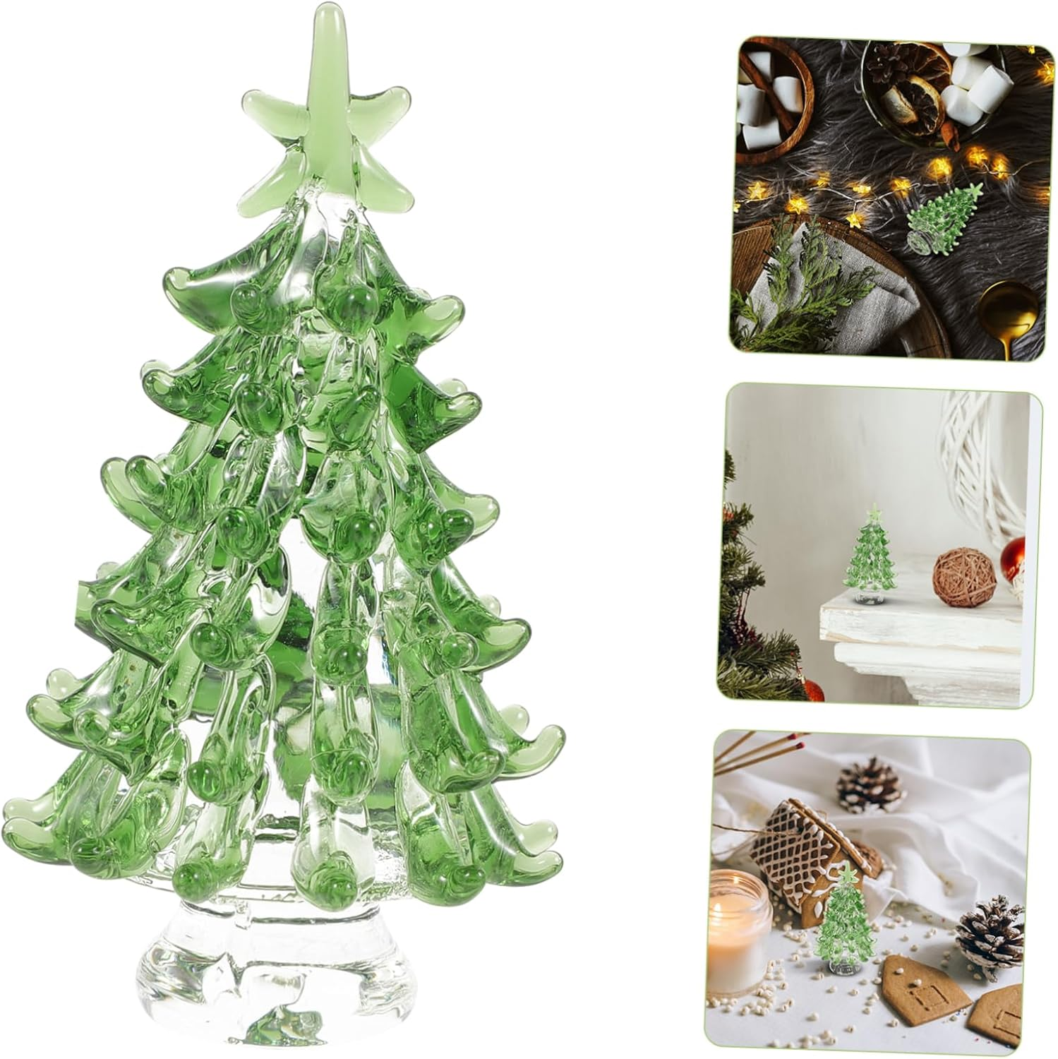 CANIGHT Mini Crystal Christmas Tree Decoration Tabletop Holiday Decor for Home Office and Parties Festive Centerpiece for Christmas and Year Celebrations image number 6
