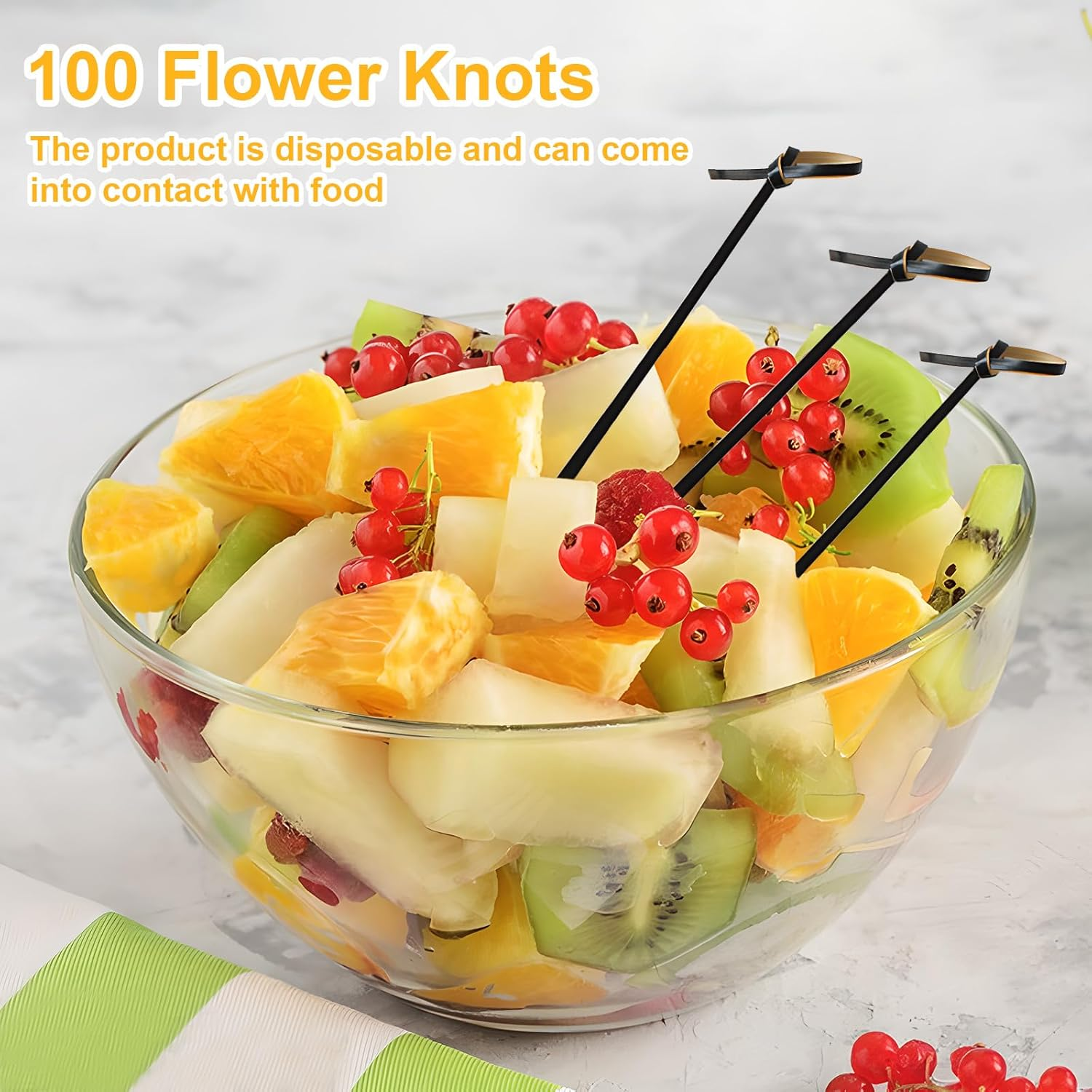 200Er Pack Cocktail Picks, Toothpicks for Appetizers, Natural Bamboo Knot Skewers, Mini Food Sticks, Fancy Tooth Picks for Fruit,Charcuterie,Cocktail Garnish Accessories, Party Supplies (Black, 9Cm) image number 3