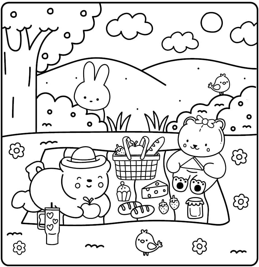 Colouring Book Sunny Day Happy Street &ndash; Simple and Bold Colouring Book with Gatefold & Thick Paper &ndash; Art Activity for Kids Ages 3&ndash;6: 2 image number 1