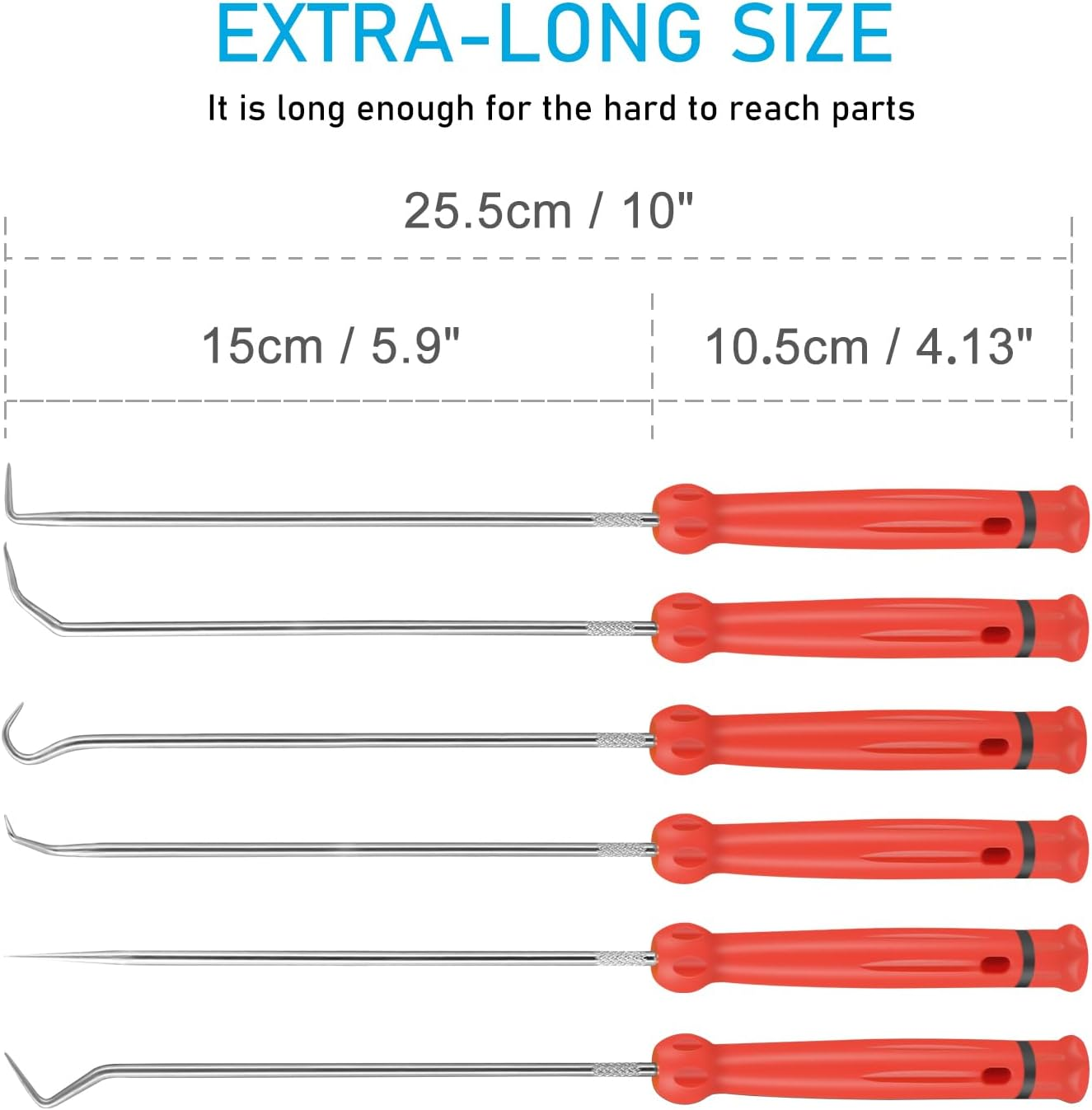 Yukihalu Pick and Hook Set, Swivelling Tail, Pick Tool Kit for O-Rings and Oil Seals, Seal Puller Set for Cars and Electronic Tools image number 4