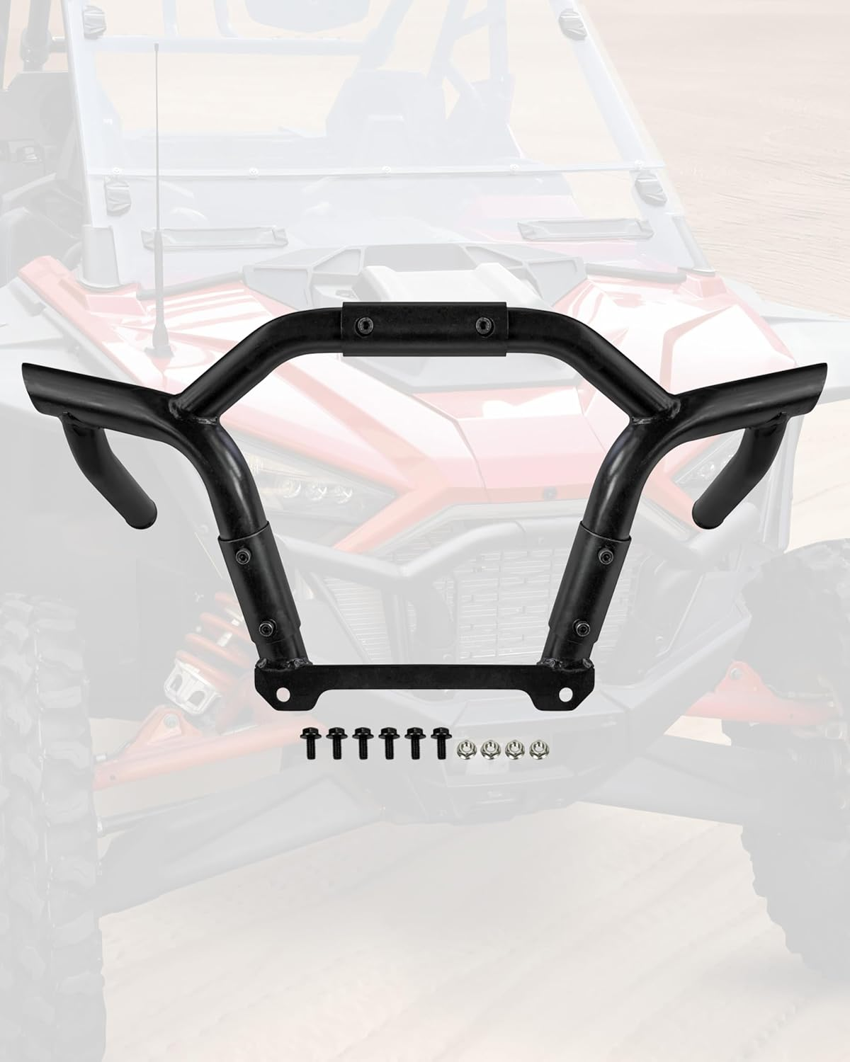 SAUTVS RZR PRO XP Front Bumper, Black Front Brush Guard Low Profile Bumper for Polaris RZR PRO XP/XP 4 2020-2022 Accessories (Replace OEM 2883746) image number 3