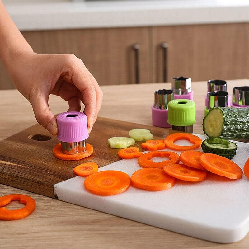 AIMALL 12Pcs Stainless Steel Fruit Vegetable Mini Cookie Shape Cutter Set, Kid Food Molds, Pastry Stamps, Decorative Baking Tools for Kids, Food Shapes for Vegetables & Fruits image number 6