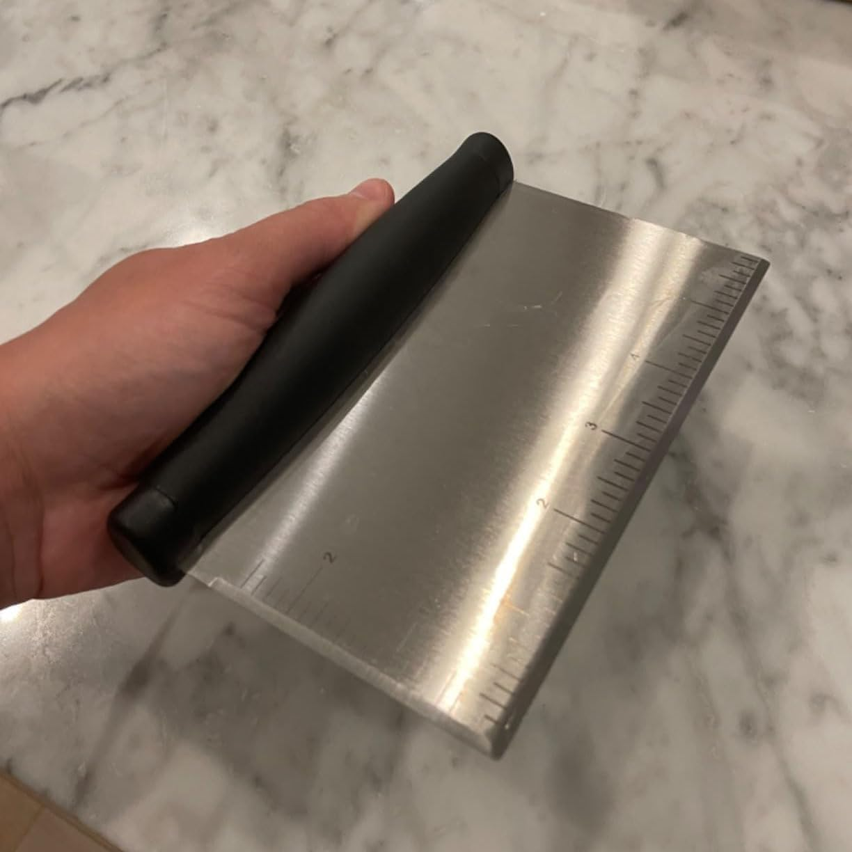 Stainless Steel Scraper & Chopper (3 Pack), Multi-Purpose Good-Grip Bench Scrapers, Kitchen Tool Dough Scraper Food Scraper Chopper, Dough Cutter Bench Knife for Baking and Cooking image number 5