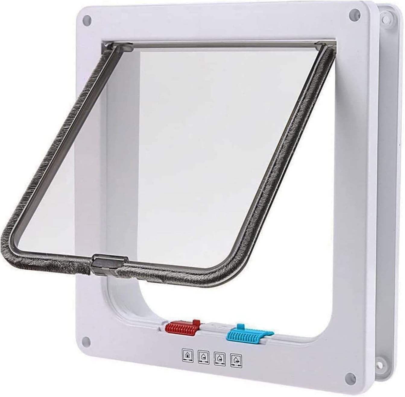 Tibeoyad Revolutionary Cat Flap, High-Quality 4-Way Magnetic Closure Pet Flap, Comfortable and Easy to Install Cat Door for Wall, Wooden Door, Upvc Interior Door, Brick Walls