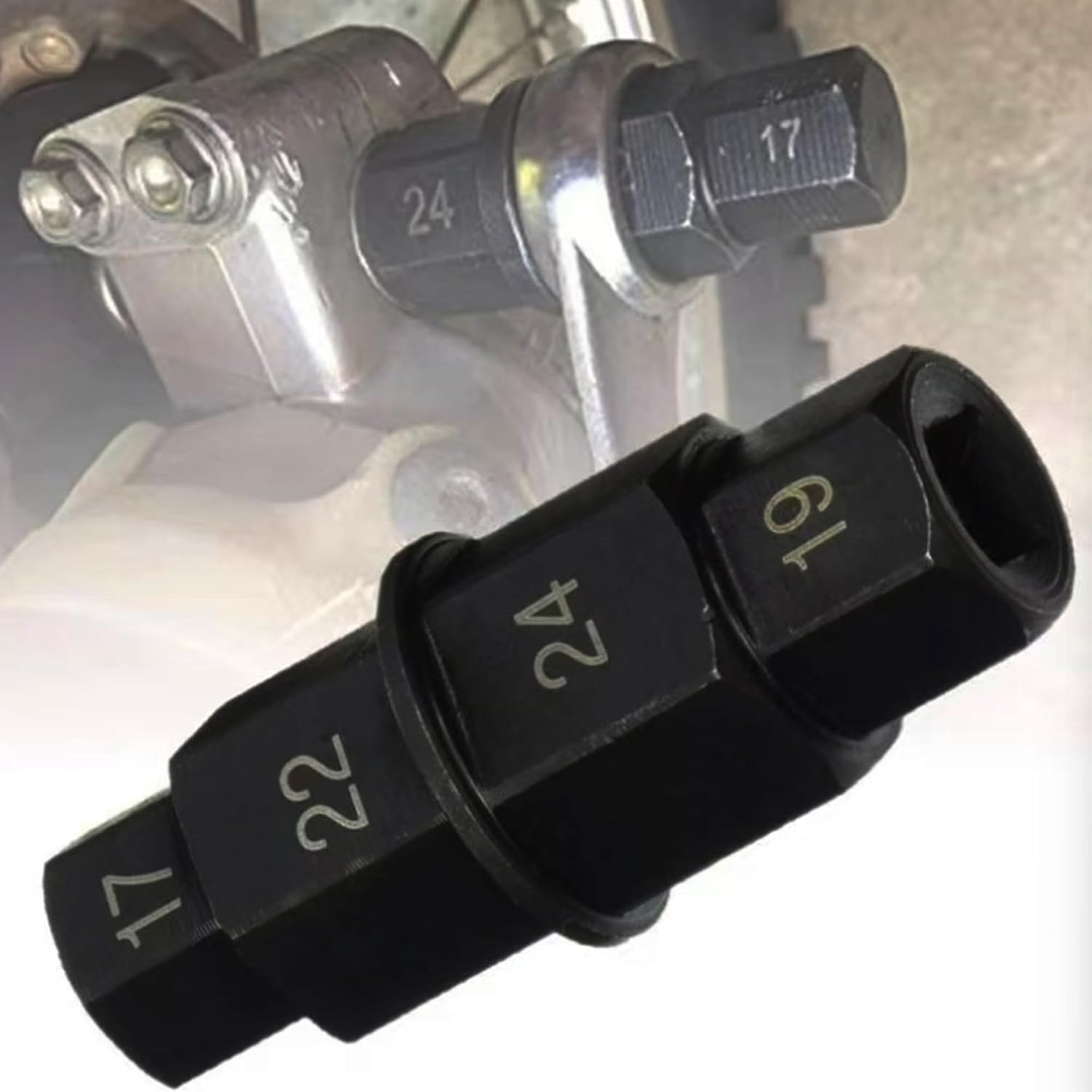 Motorcycles Axle Hex Allen Spindle Driver Tool,17Mm 19Mm 22Mm 24Mm Socket Adapter Tool for Motorcycle Front Rear Wheel