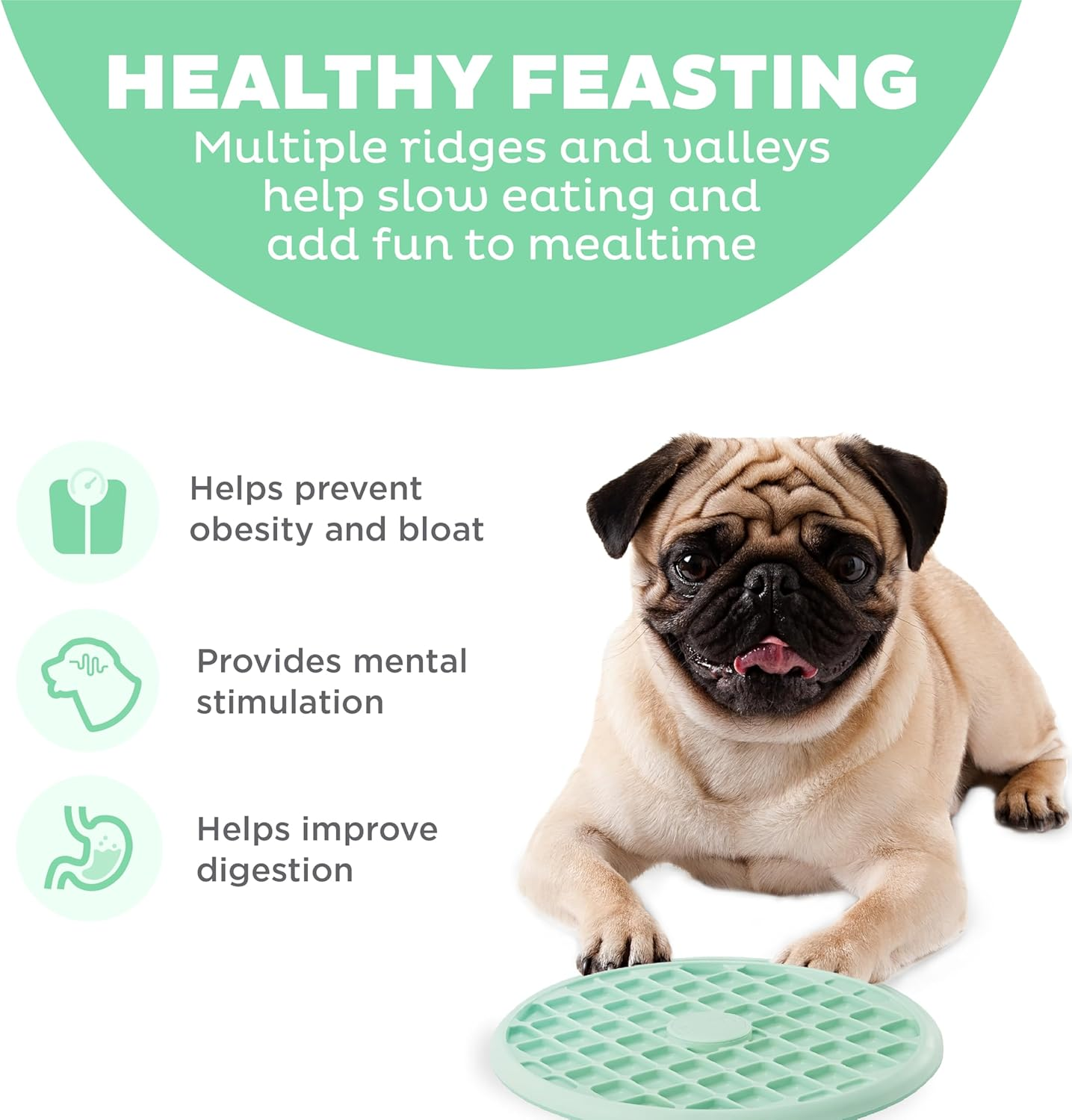 Outward Hound Fun Feeder Slo Tray Slow Feeder Dog Bowls for French Bulldogs & Other Brachycephalic Breeds image number 5