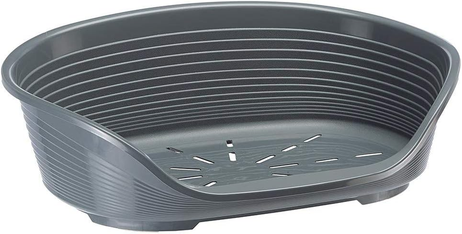 Ferplast Plastic Kennel for Dogs and Cats Siesta Deluxe 2, Animal Basket, Perforated Bottom, Anti-Slip, Comfortable Chin-Rest, White, 49 X 36 X 17.5 Cm image number 6