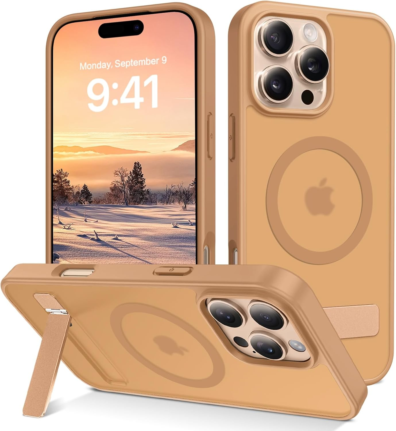 VENINGO Samsung Galaxy S24 FE 5G Case, Magnetic Cover with Invisible Kickstand, Compatible with Magsafe Slim Fit Anti-Scratch Military Grade Drop Protection Matte Translucent Hybrid Shockproof, Black