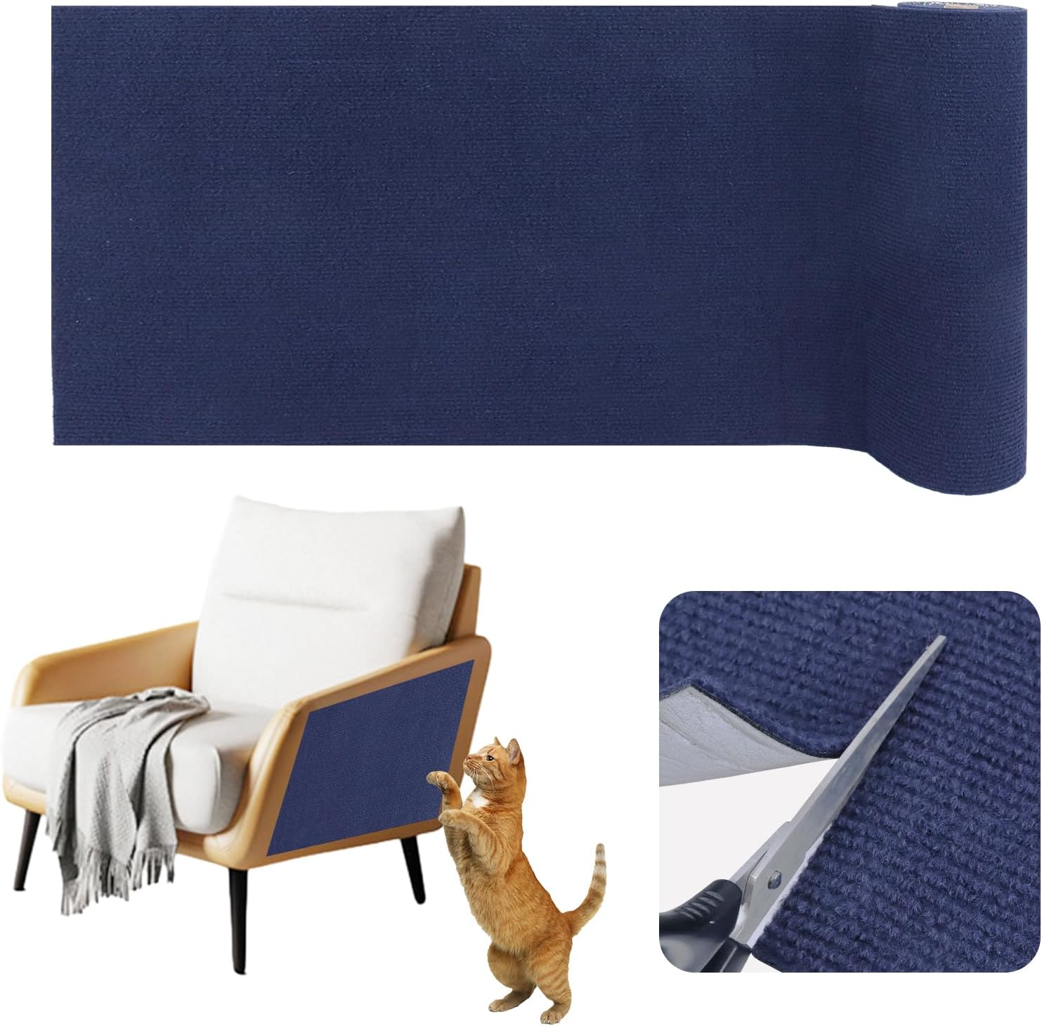 Scratching Mat, Self-Adhesive Scratching Mat, Cat Sofa, Scratching Boards, Cat Wall Scratching Board, Cat Wall Scratch Protection Wall (Fruit Green, 40 Cm X 2 M)